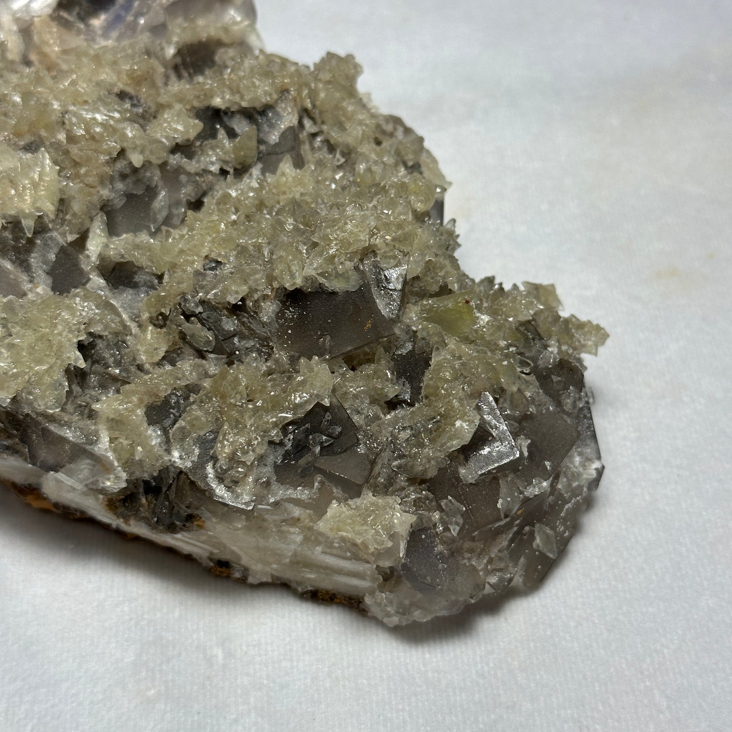 Remarkable Fluorite and Dogtooth Calcite Specimen
