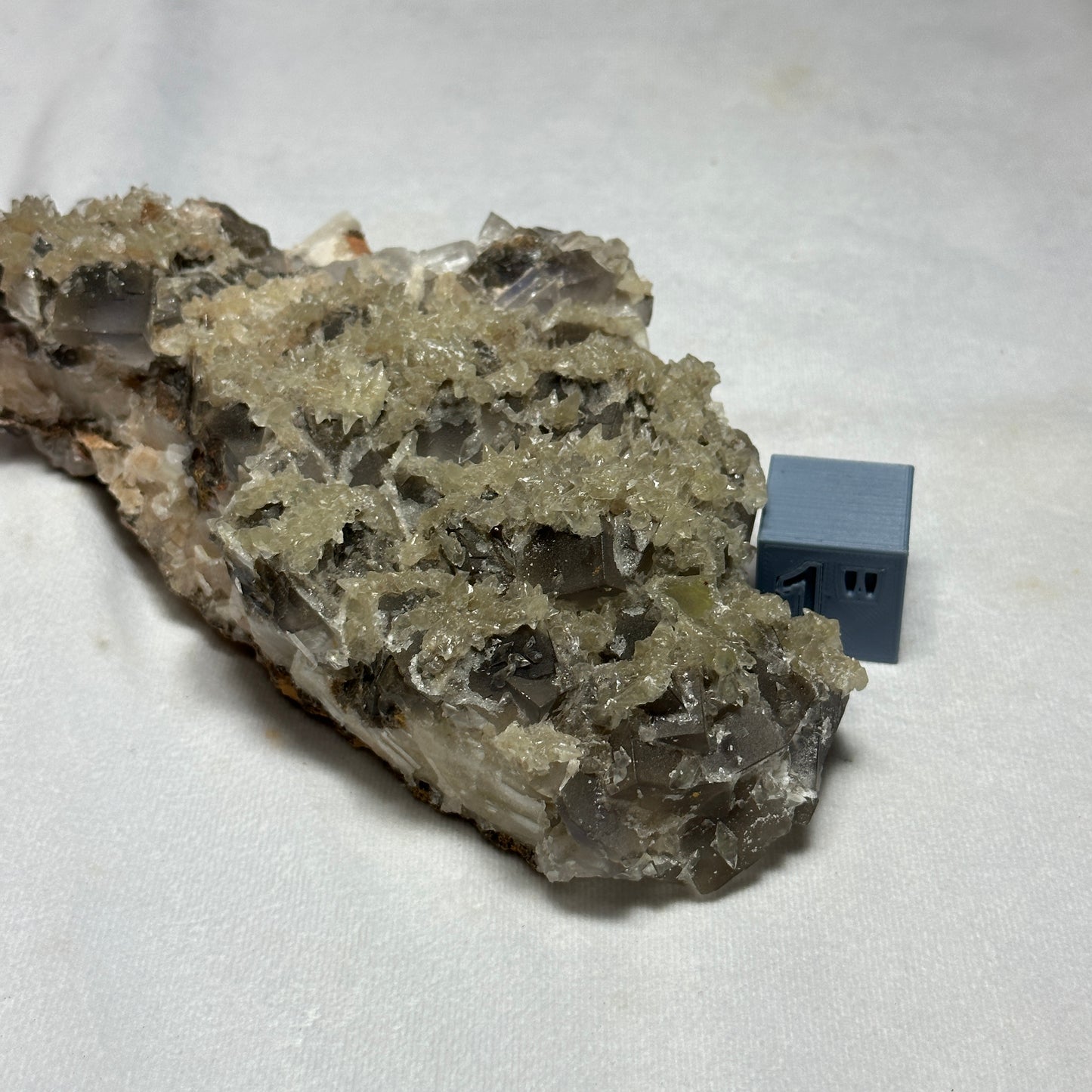 Remarkable Fluorite and Dogtooth Calcite Specimen