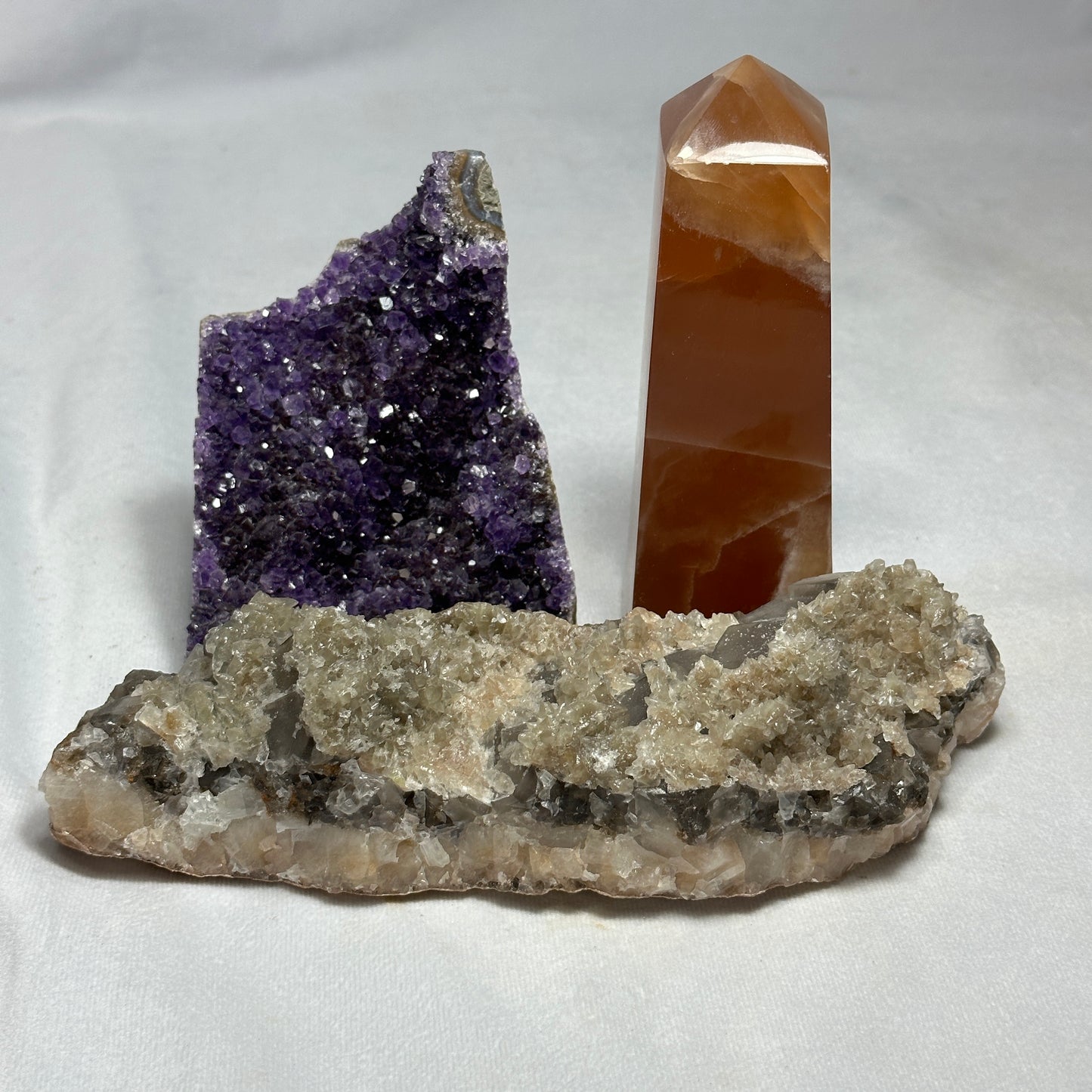 Spectacular Fluorite and Dogtooth Calcite Specimen