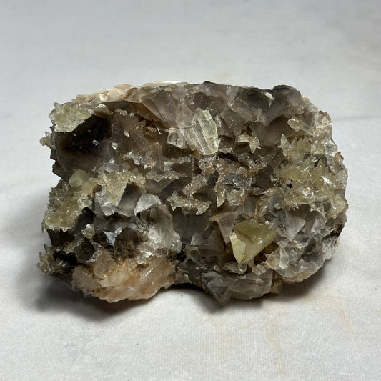 Smokey Grey Fluorite and Dogtooth Calcite
