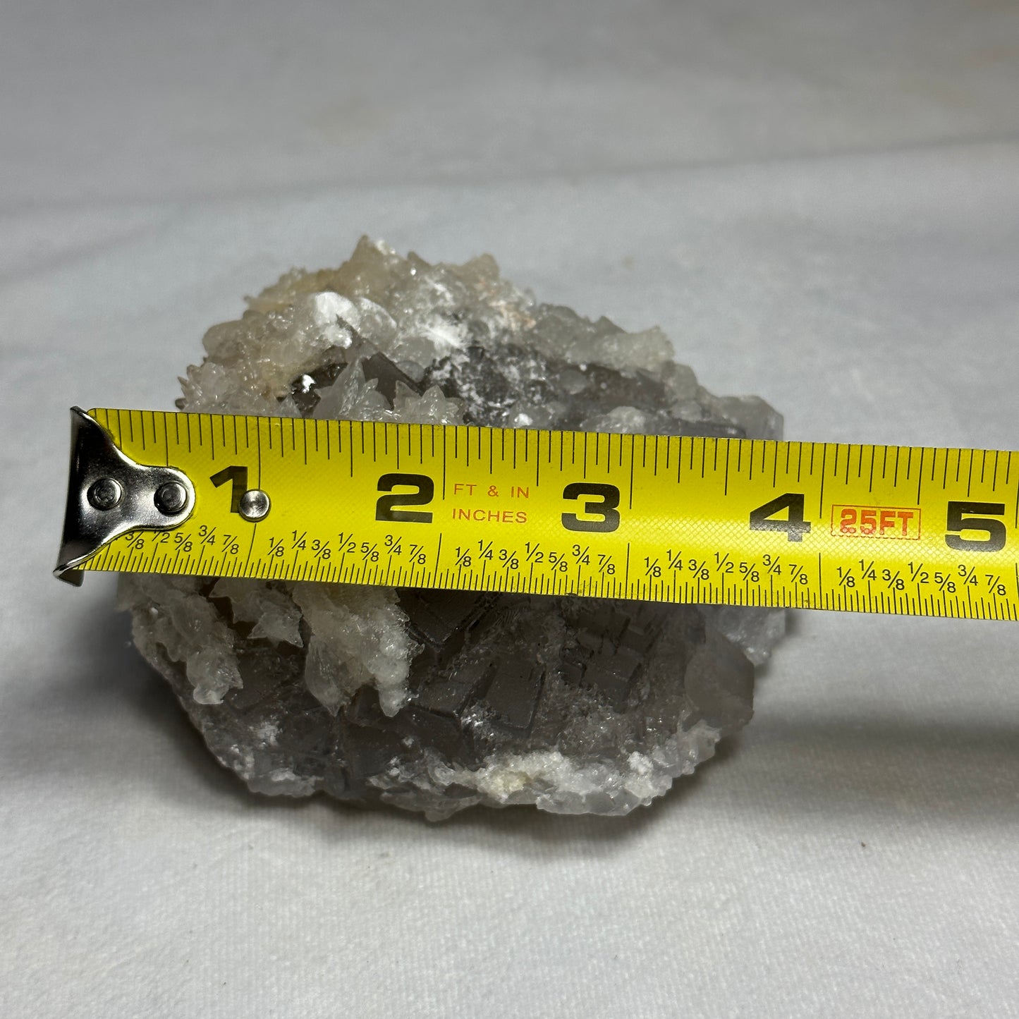 Fluorite and White Dogtooth Calcite