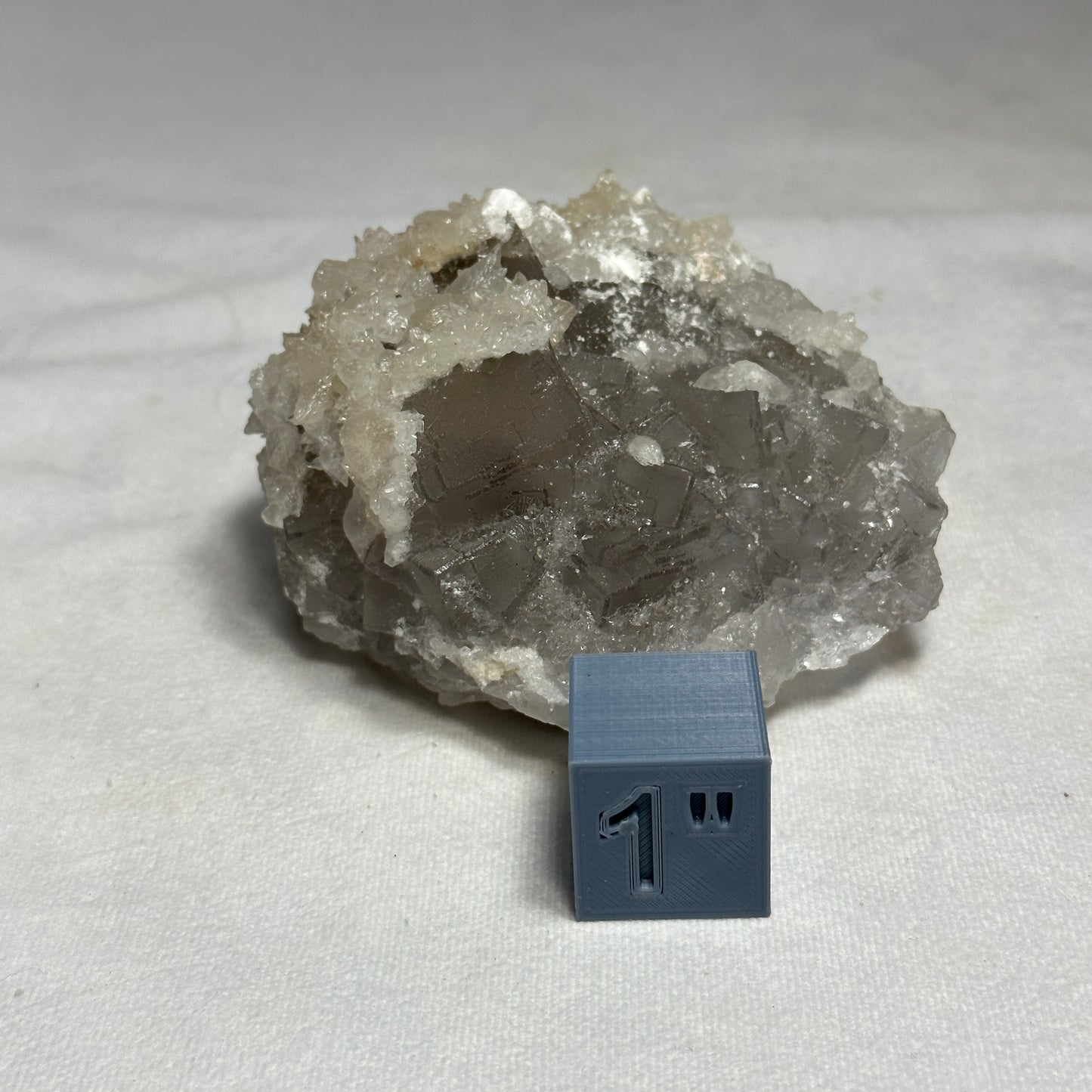Fluorite and White Dogtooth Calcite