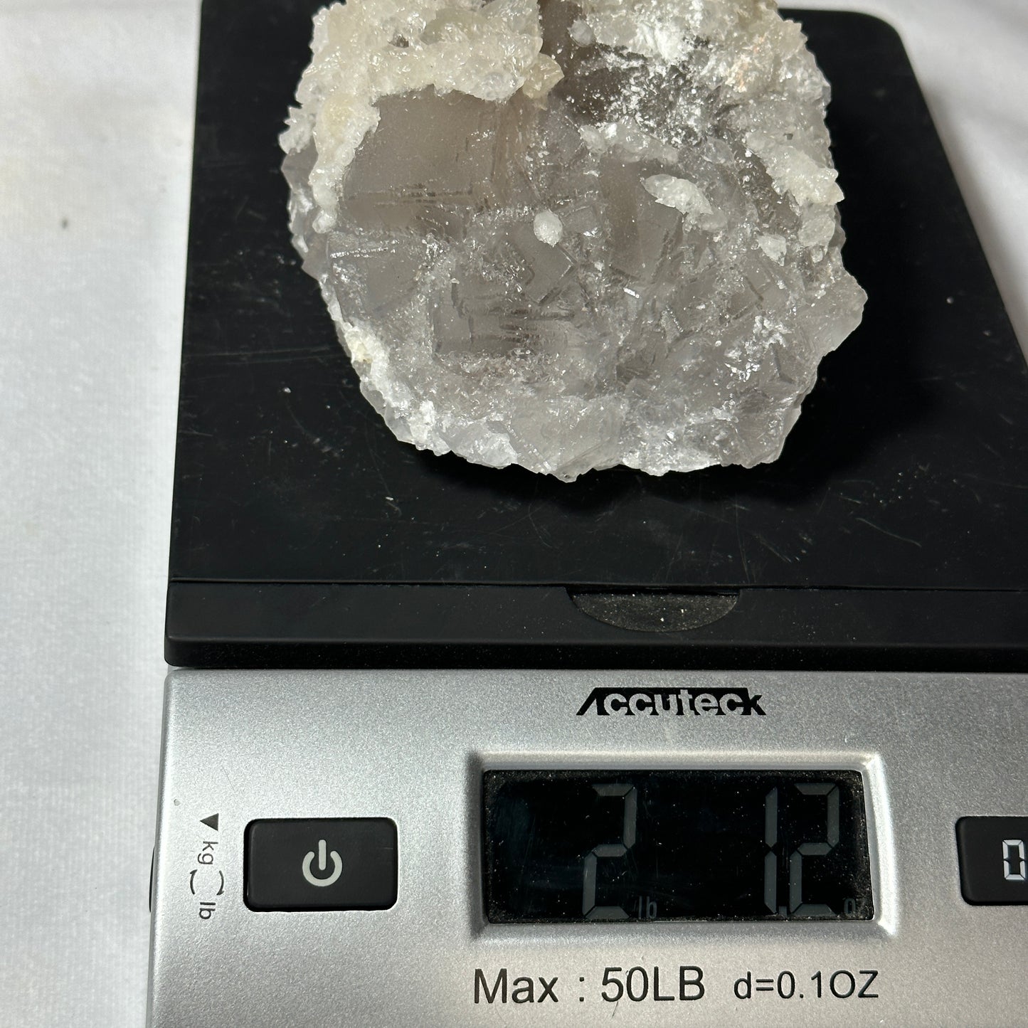 Fluorite and White Dogtooth Calcite