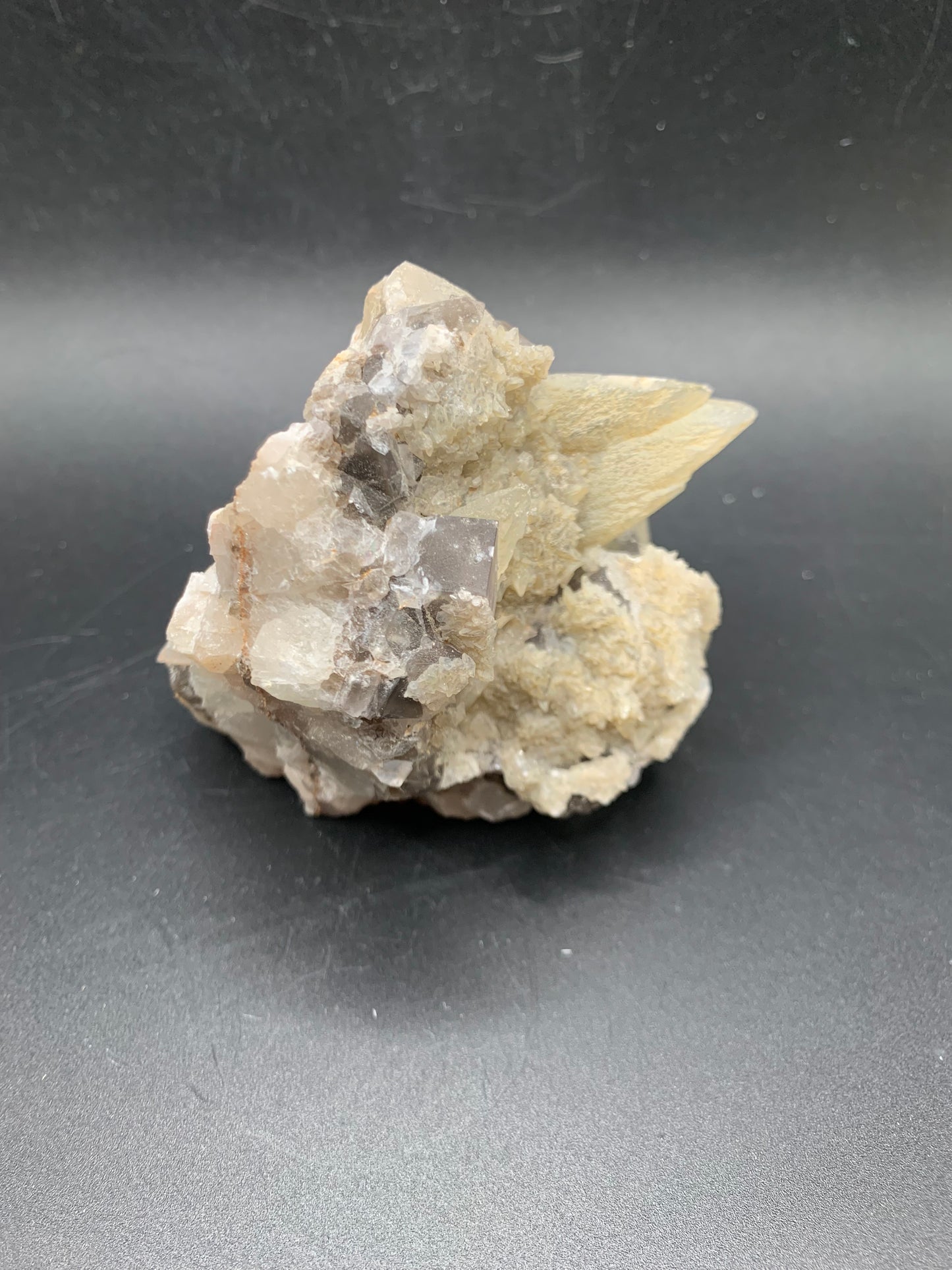 Dreamy Dogtooth Calcite and Fluorite