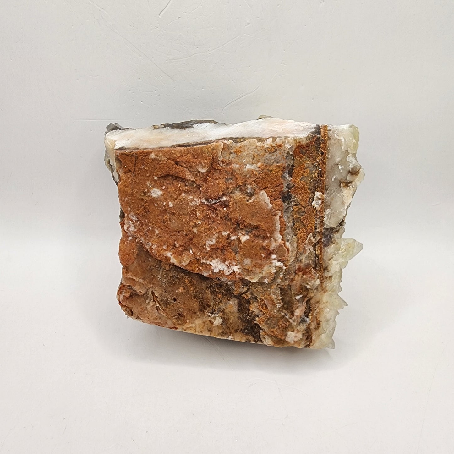 4" Fluorite with Dogtooth Calcite