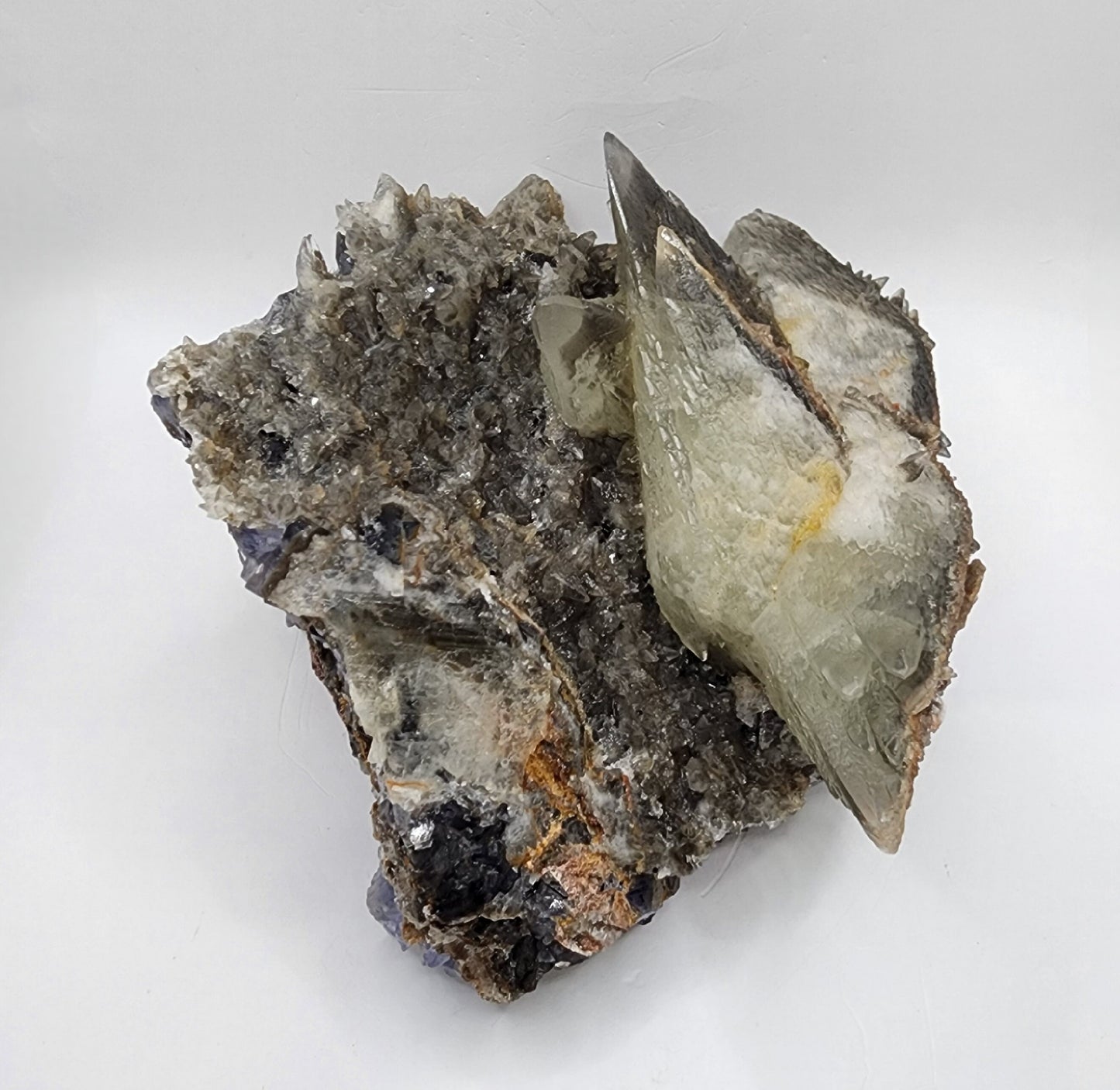 Intricate Fluorite with Dogtooth Calcite