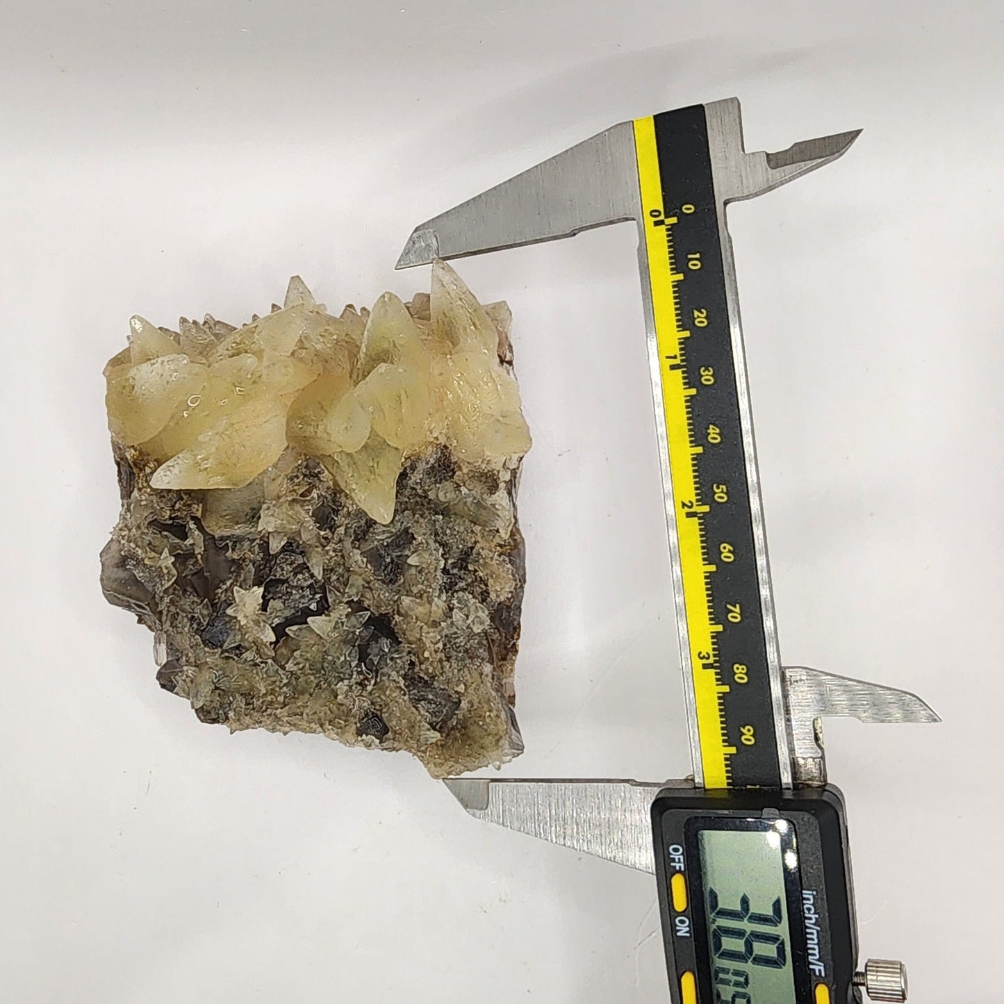 4" Fluorite with Dogtooth Calcite