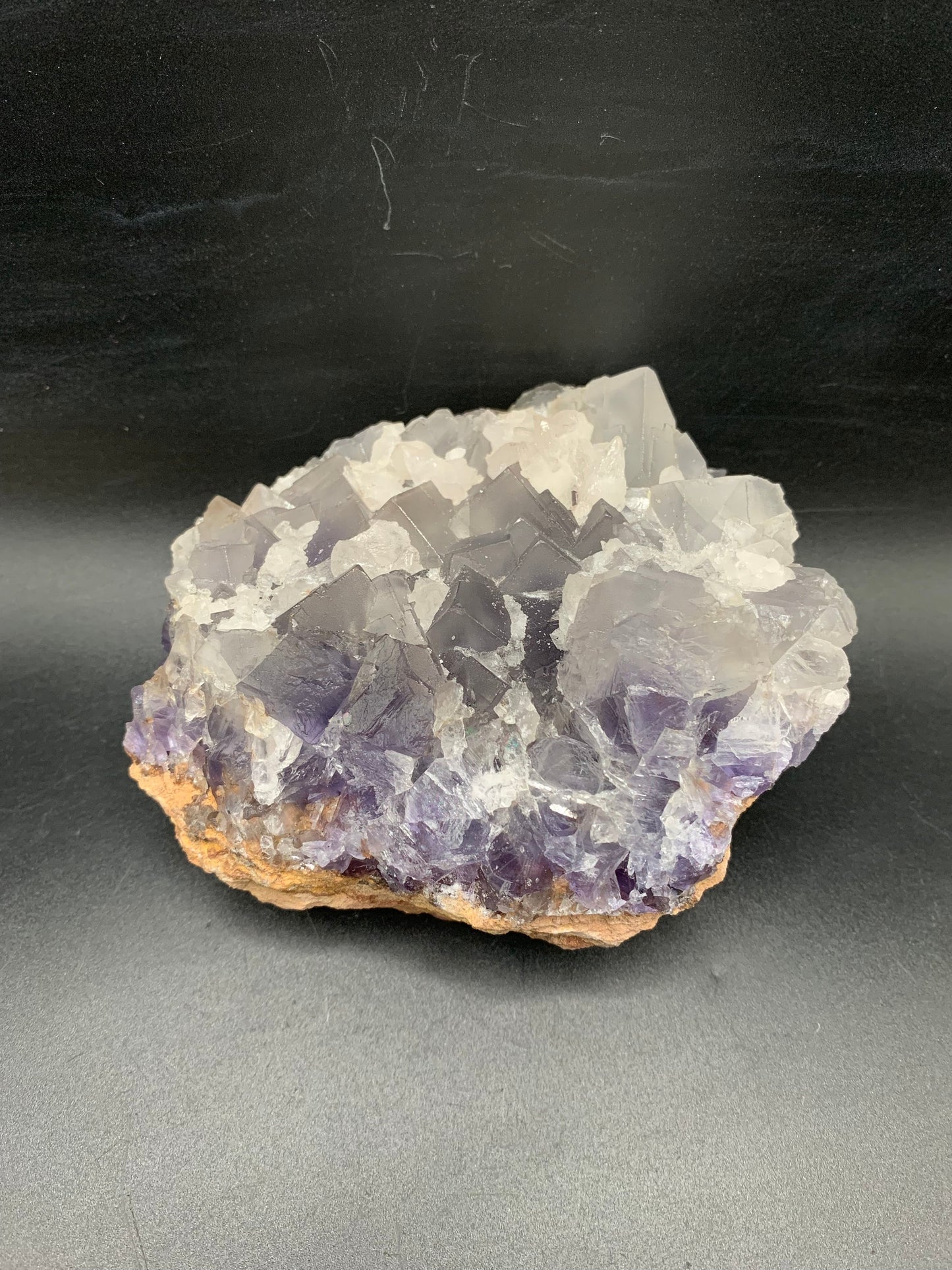 Gorgeous Fluorite with Calcite