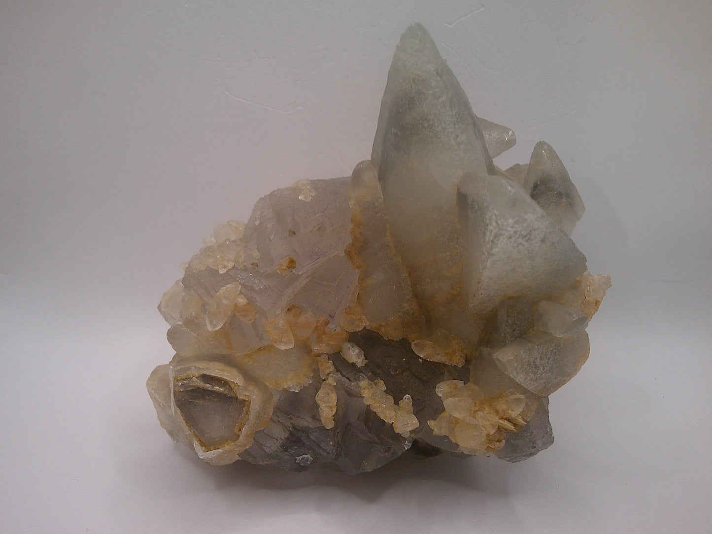 Florescent Fluorite and Dogtooth Calcite