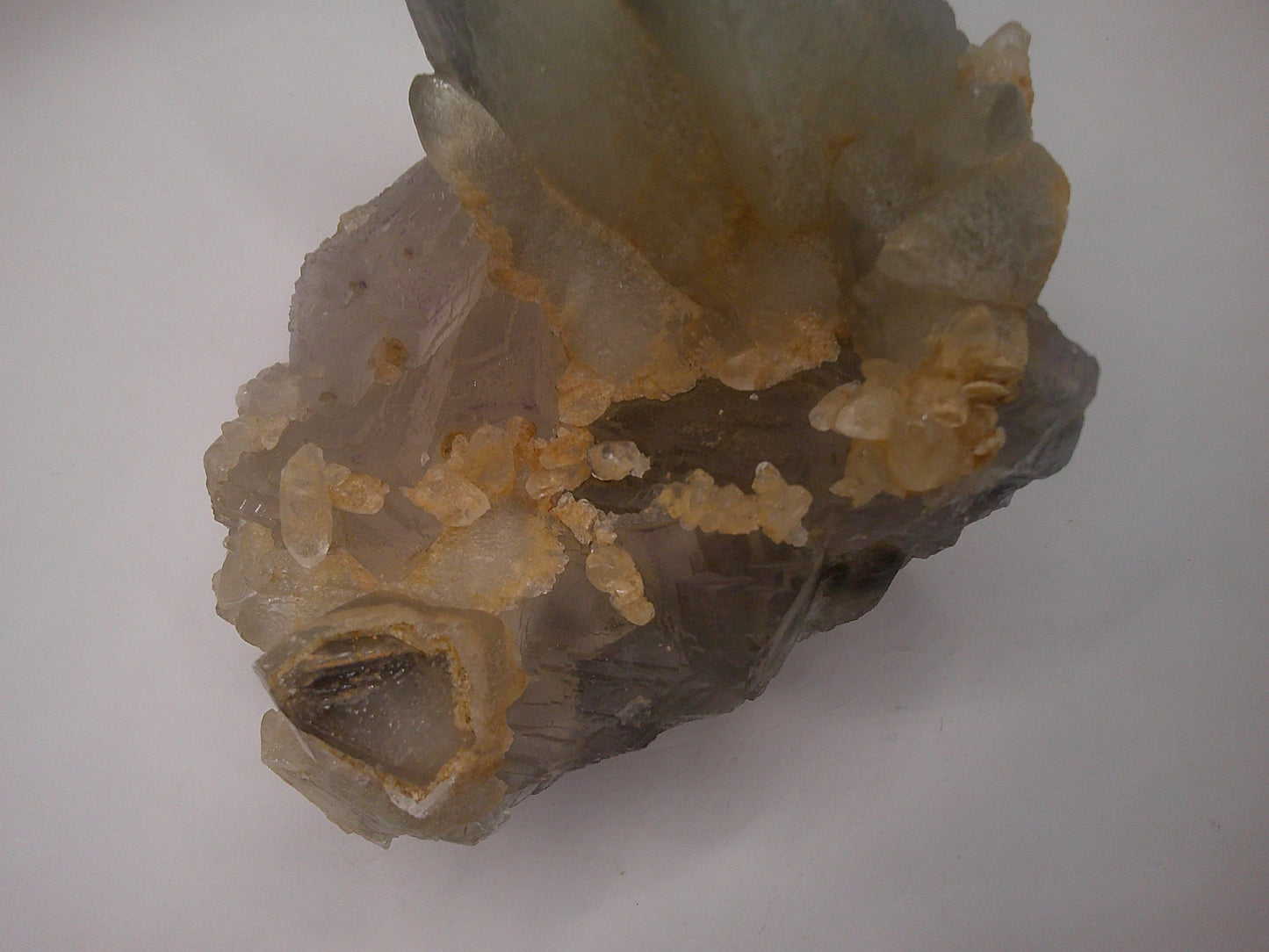 Florescent Fluorite and Dogtooth Calcite