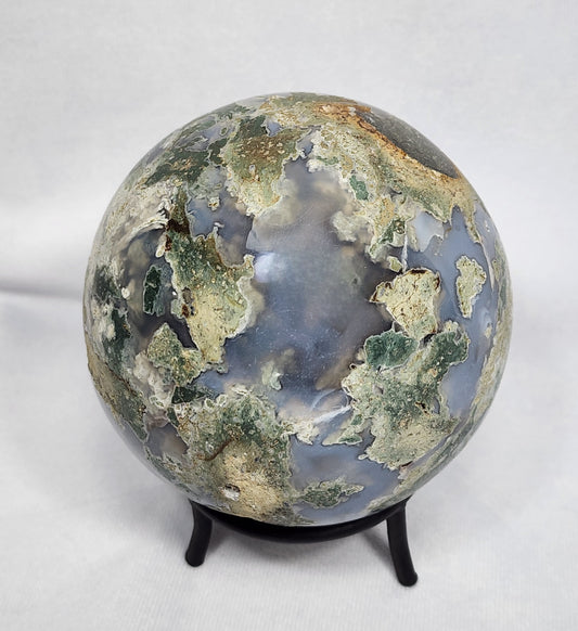 "Earthy" Moss Agate Sphere
