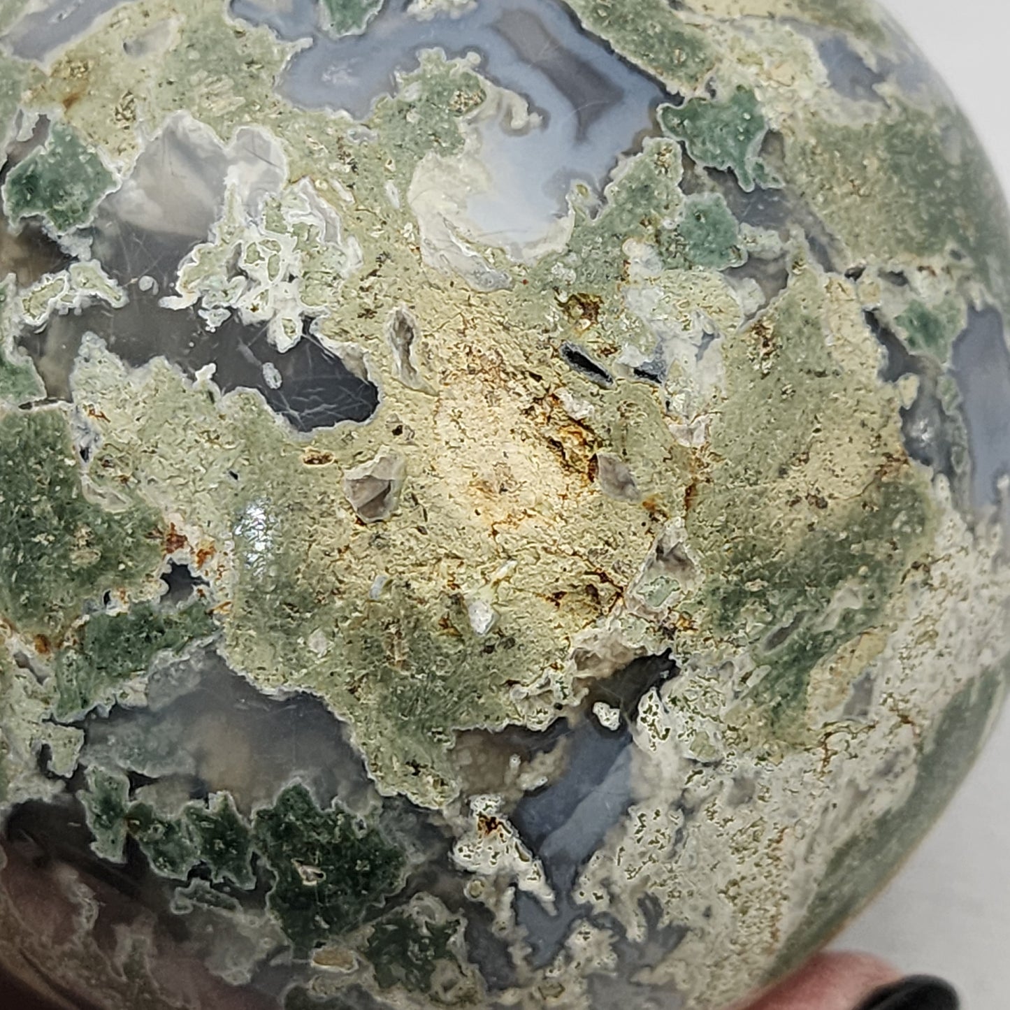 "Earthy" Moss Agate Sphere