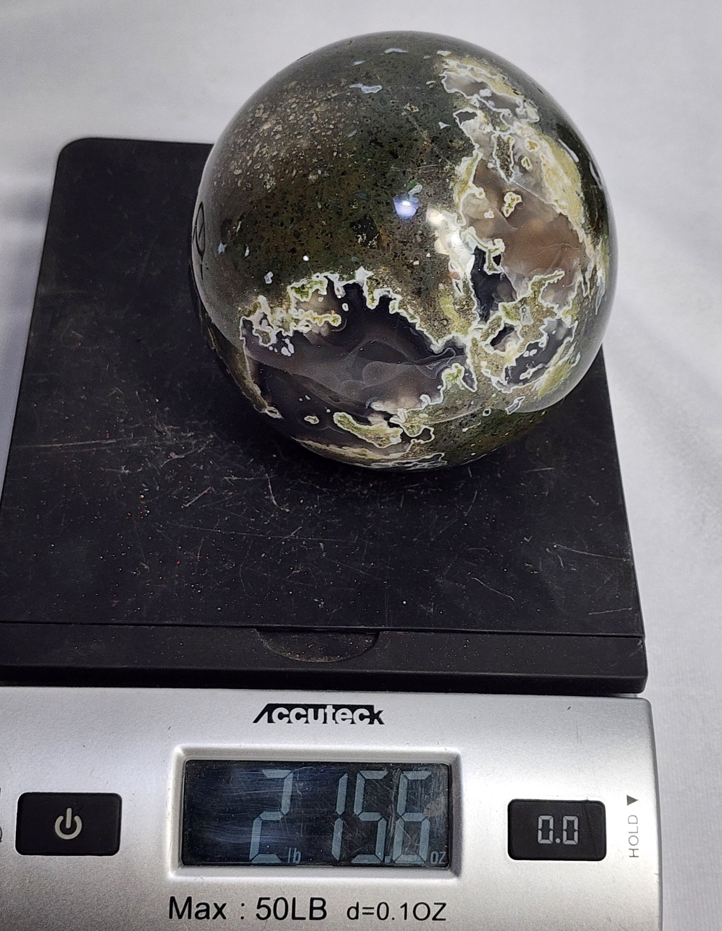 Magnificent Moss Agate Sphere 4"