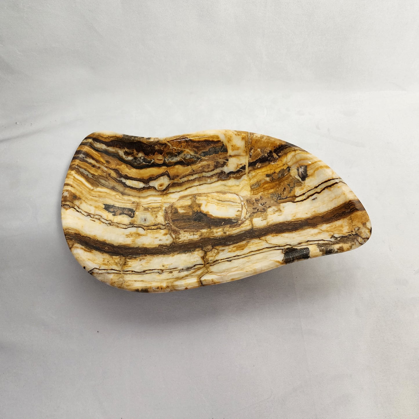 Beautiful Banded Aragonite Bowl