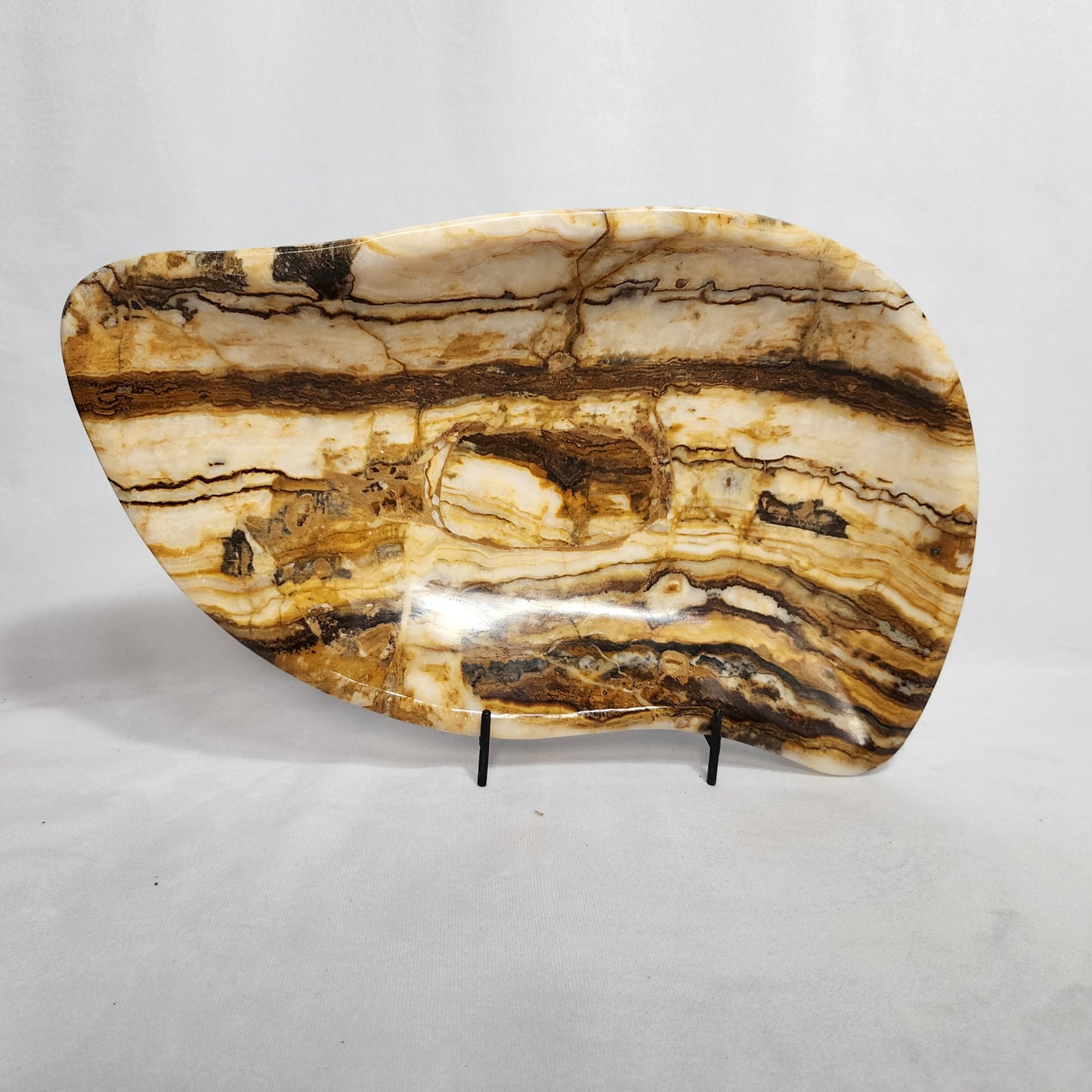 Beautiful Banded Aragonite Bowl