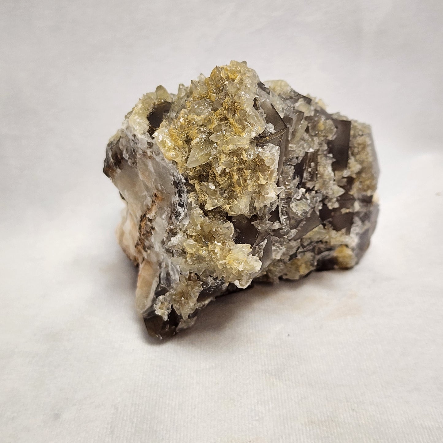 Deep Purple Fluorite with Dogtooth Calcite