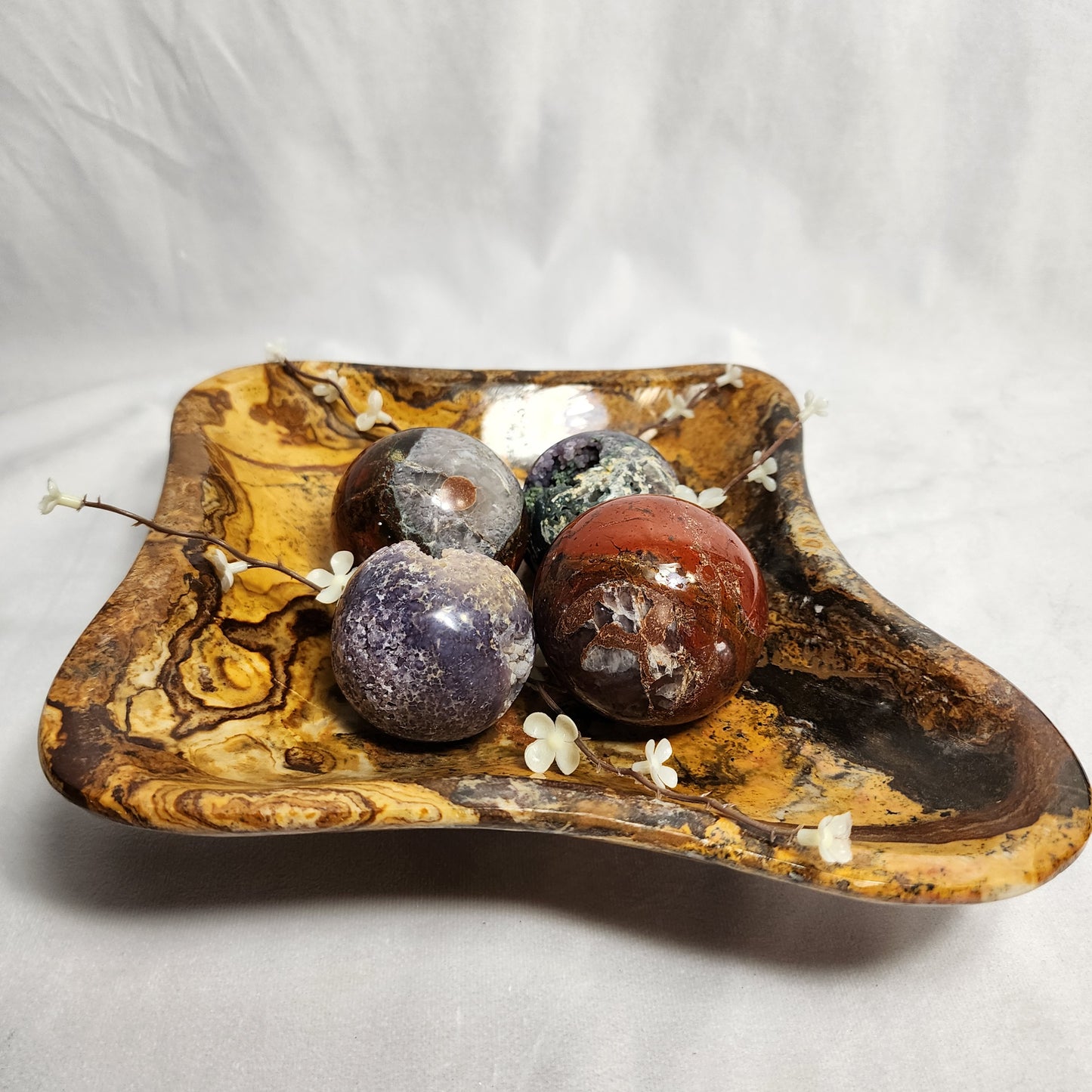 Artistic Aragonite Bowl