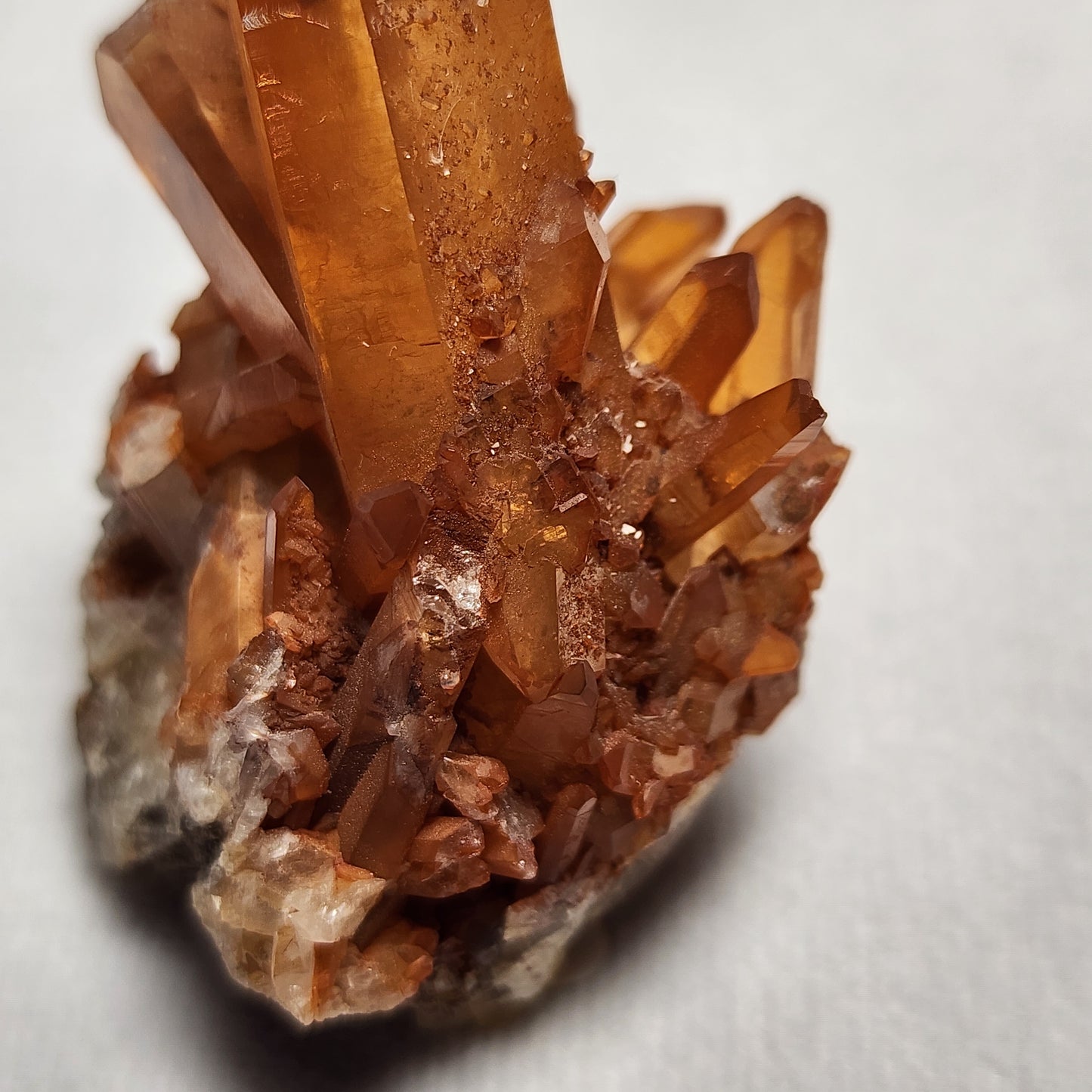 Red Hematite Quartz Cluster