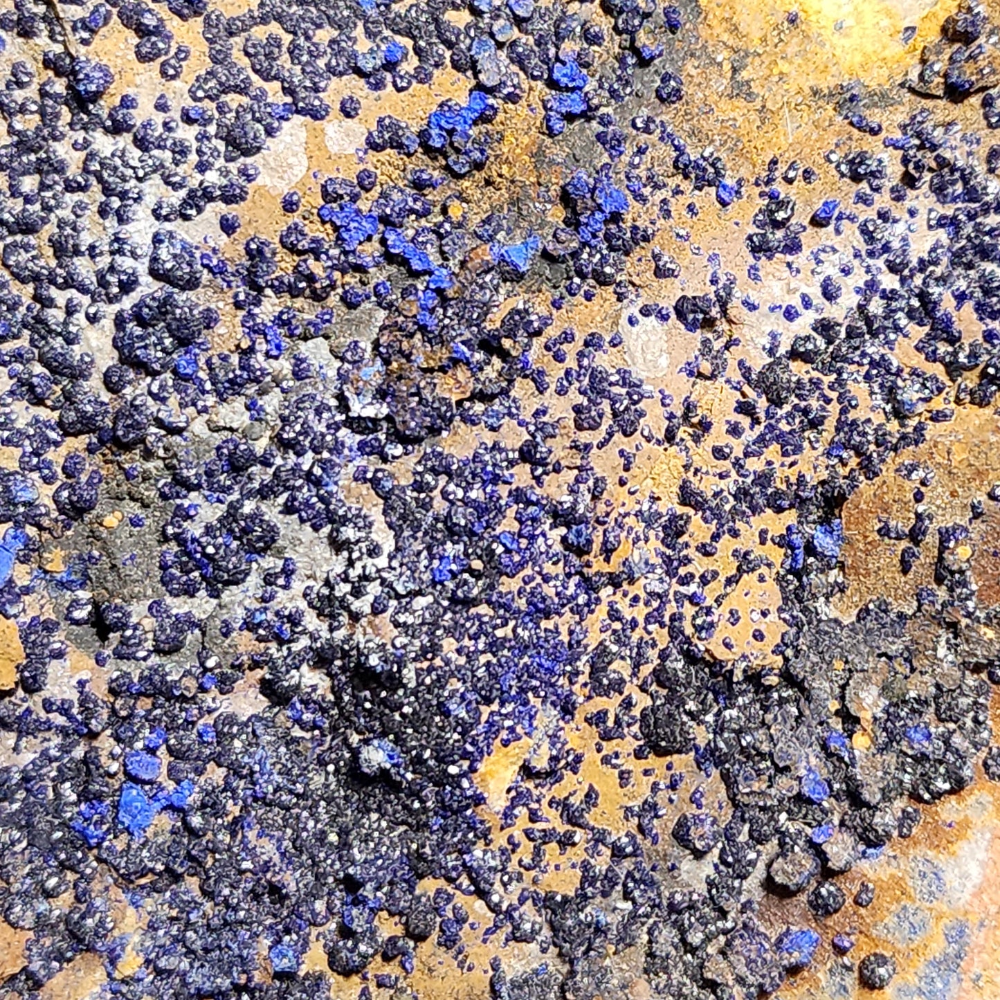 Sparkling Azurite on Matrix