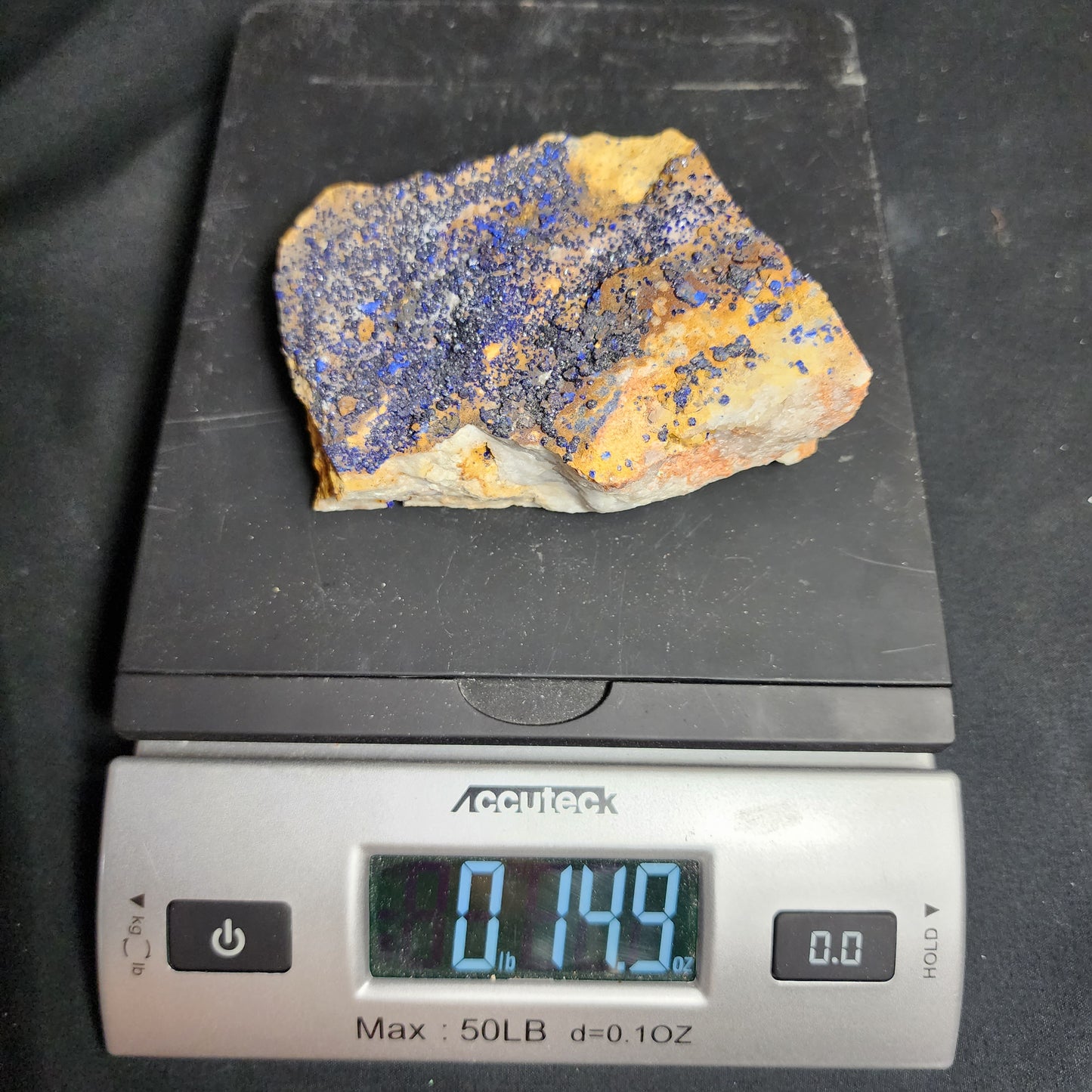 Sparkling Azurite on Matrix