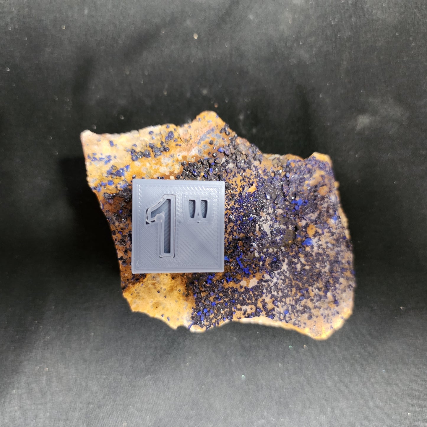 Sparkling Azurite on Matrix