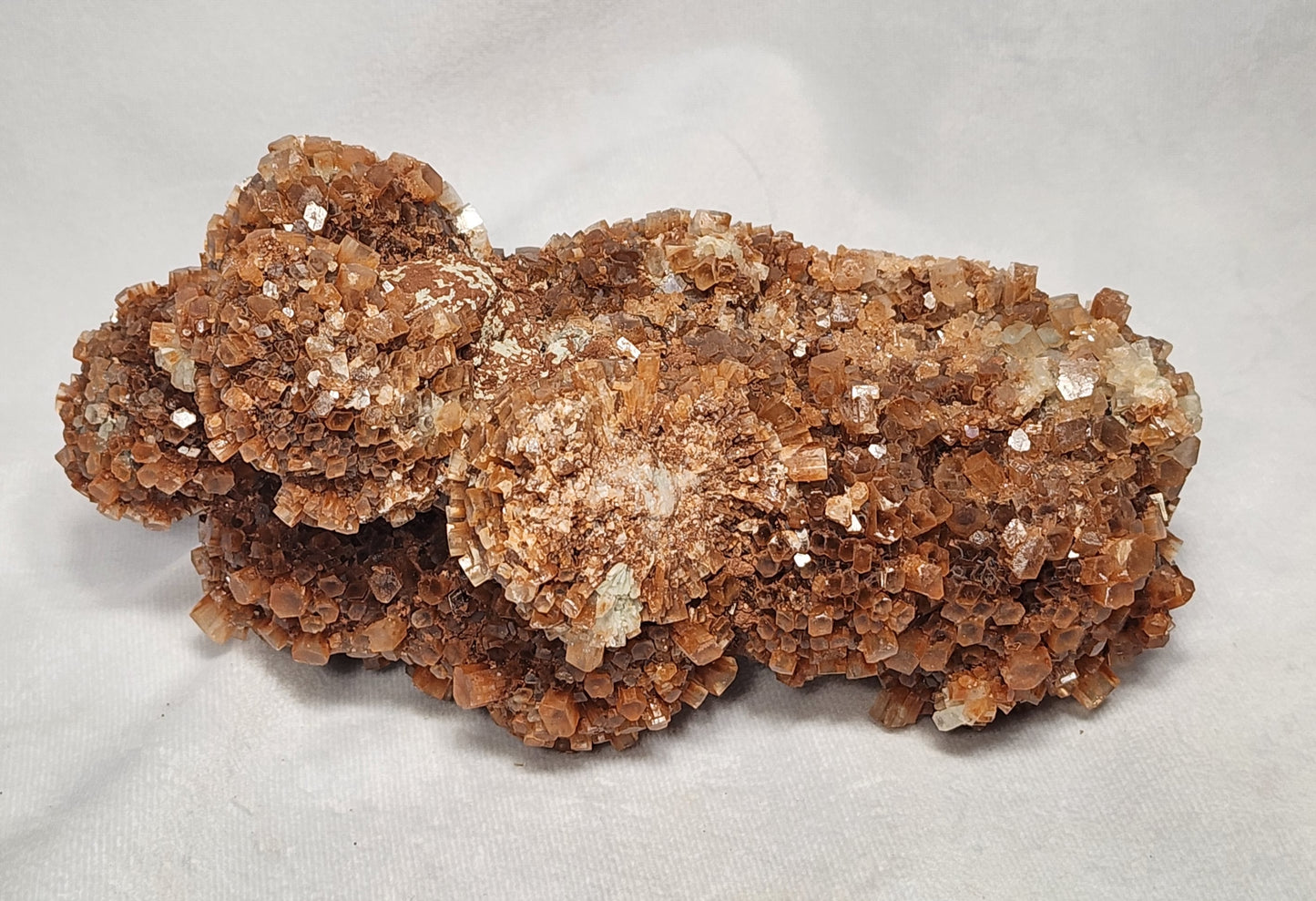 Red Hexagon Aragonite Cluster