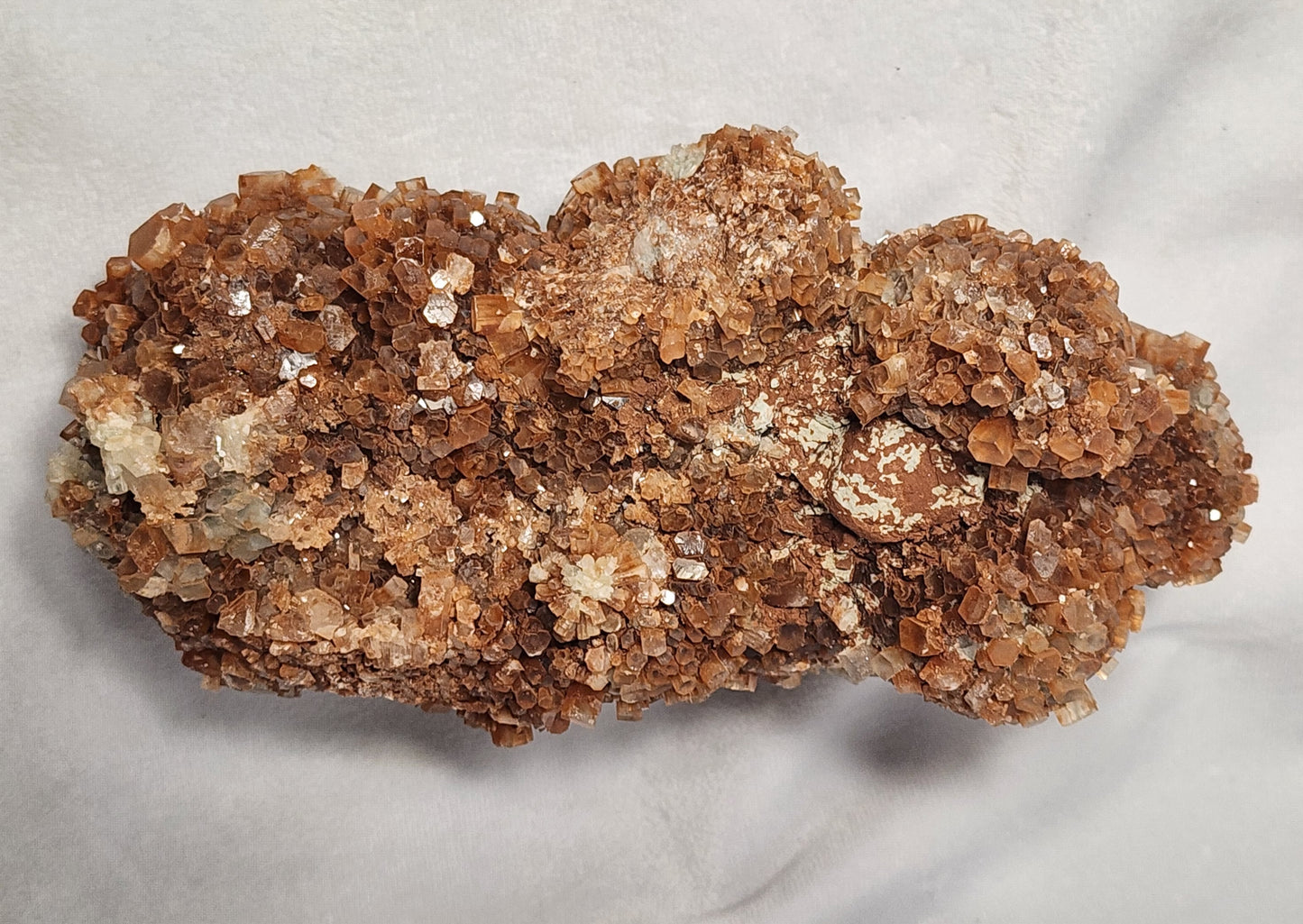 Red Hexagon Aragonite Cluster