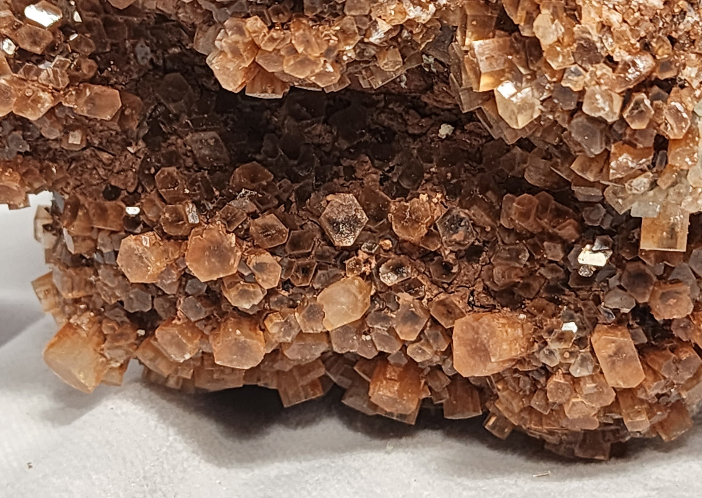 Red Hexagon Aragonite Cluster