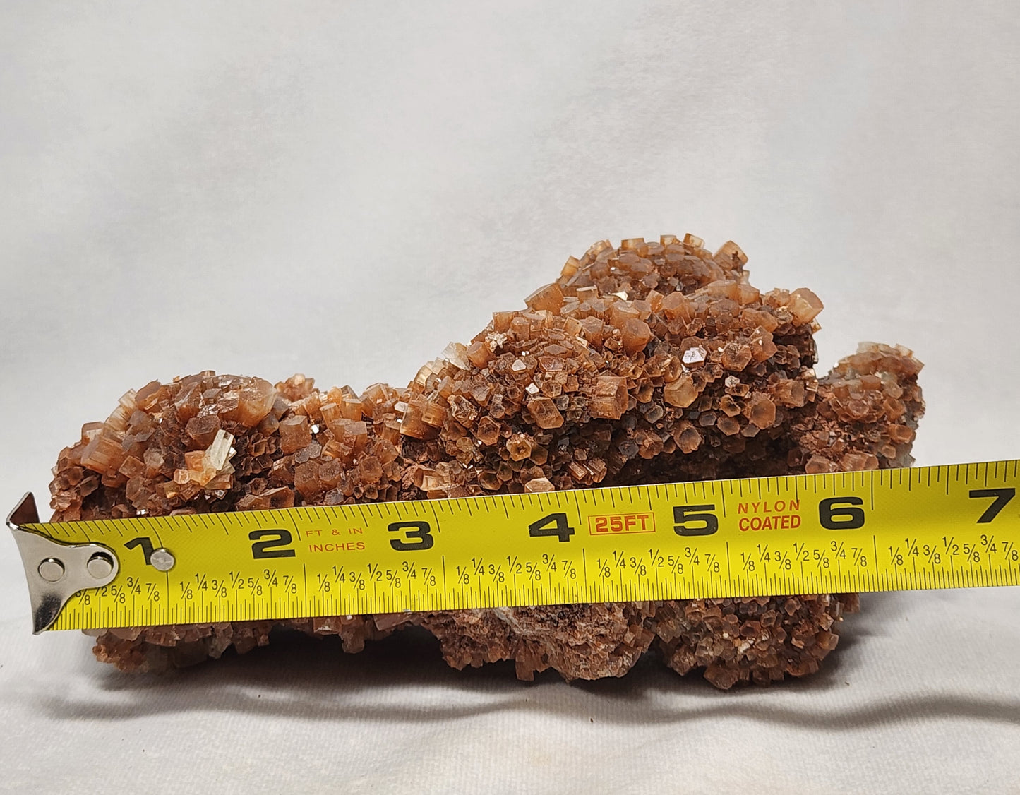 Red Hexagon Aragonite Cluster