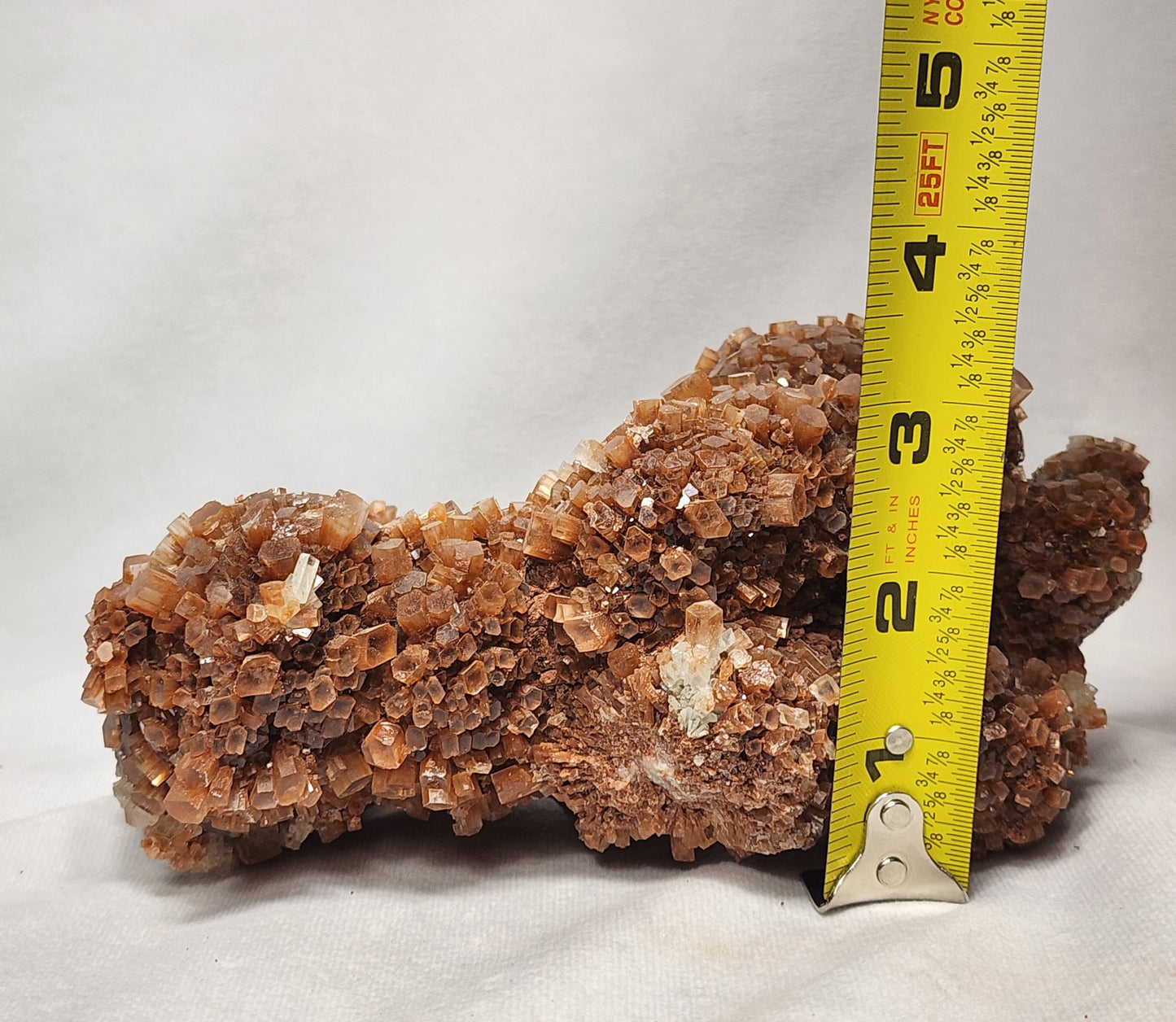 Red Hexagon Aragonite Cluster