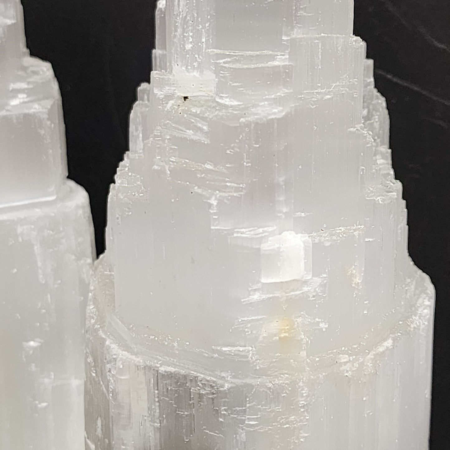 Stunning 8" Selenite Double Lamp Tower