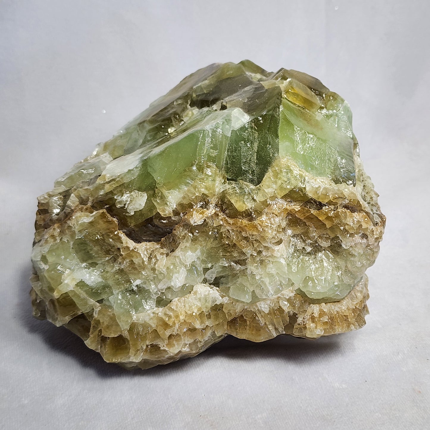 Green Tri-Colored Calcite