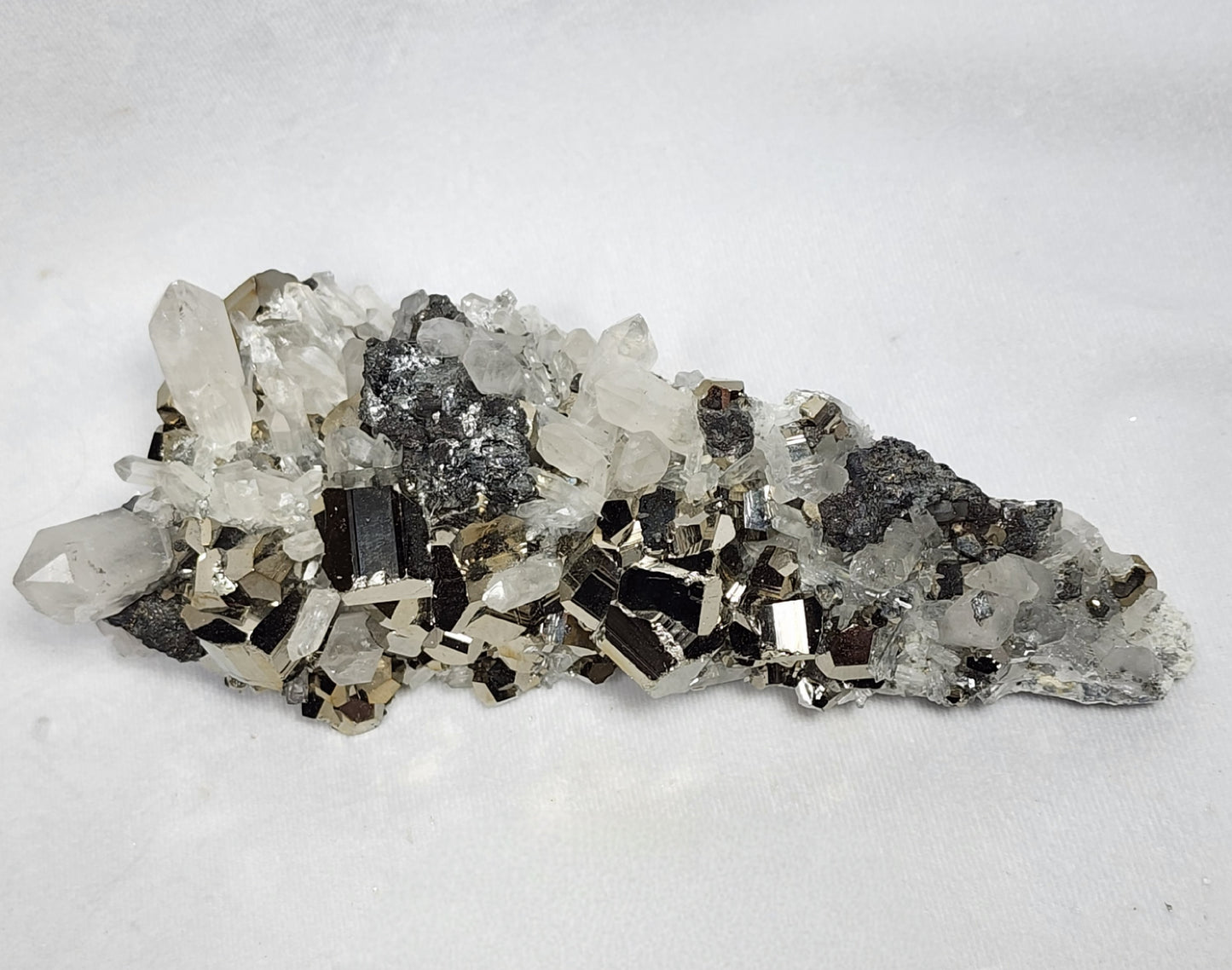 Glistening Pyrite Cubes and Captivating Quartz Points