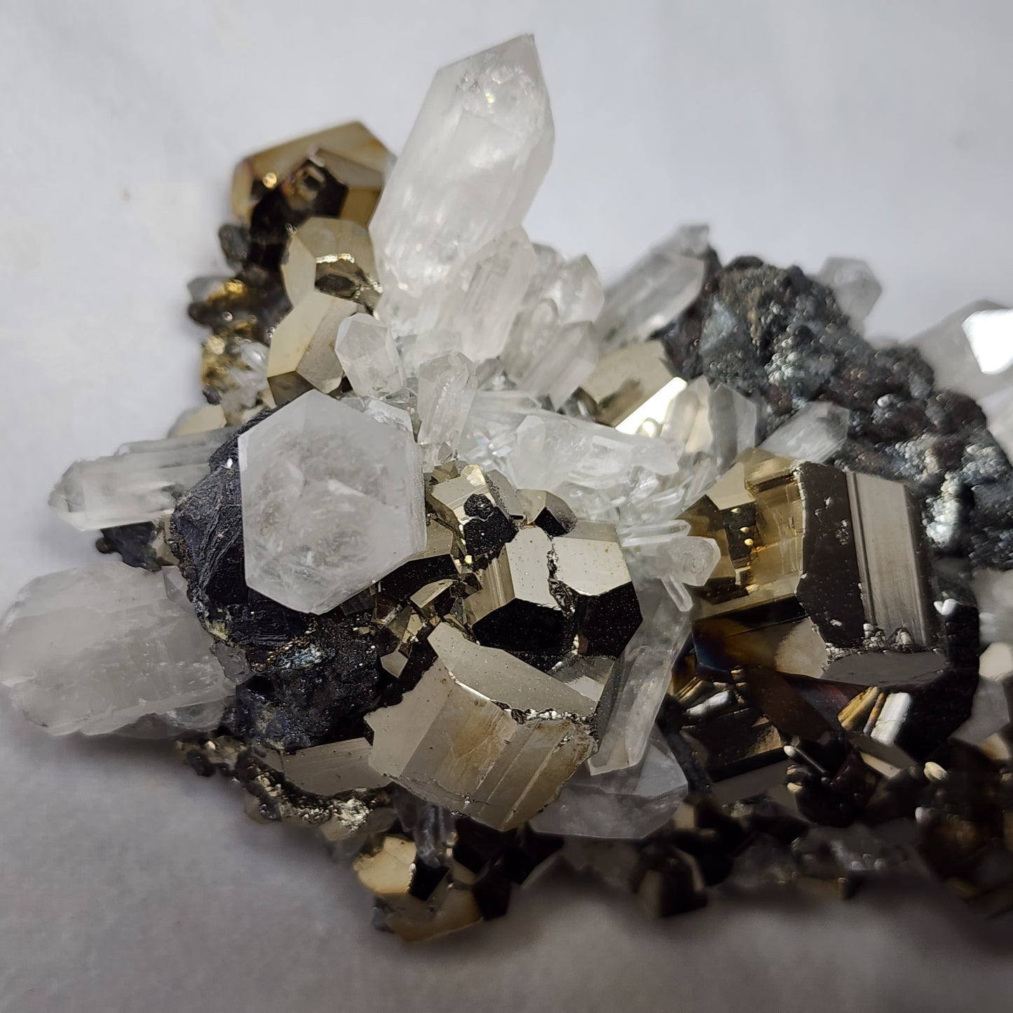 Glistening Pyrite Cubes and Captivating Quartz Points