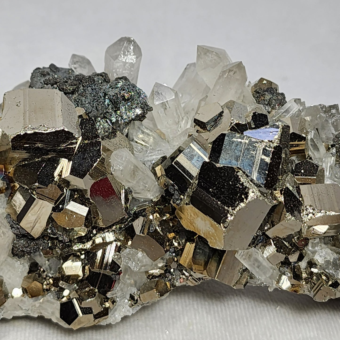 Glistening Pyrite Cubes and Captivating Quartz Points