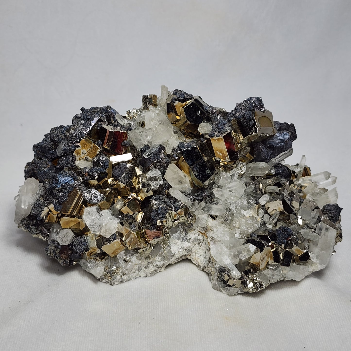 Fantastic "Fools Gold", Pyrite on Quartz