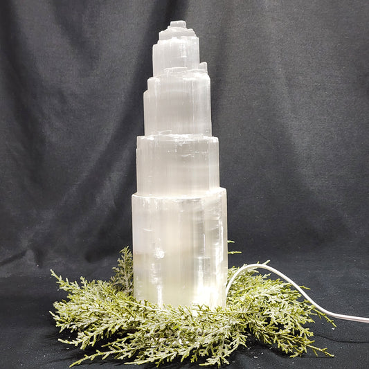 Stunning Selenite Lamp 14"