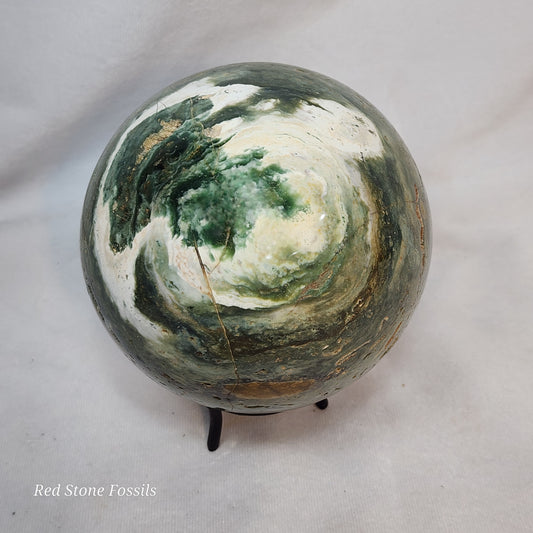 Spectacular Swirled Ocean Jasper Sphere