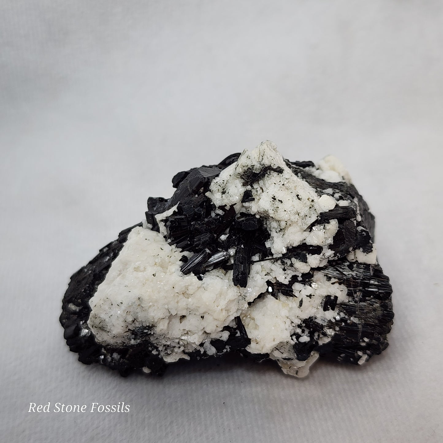 Raw Black Tourmaline with White Albite