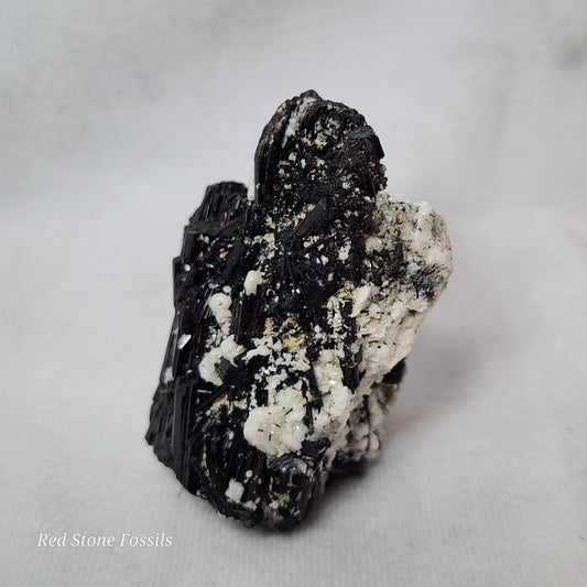 Raw Black Tourmaline with White Albite