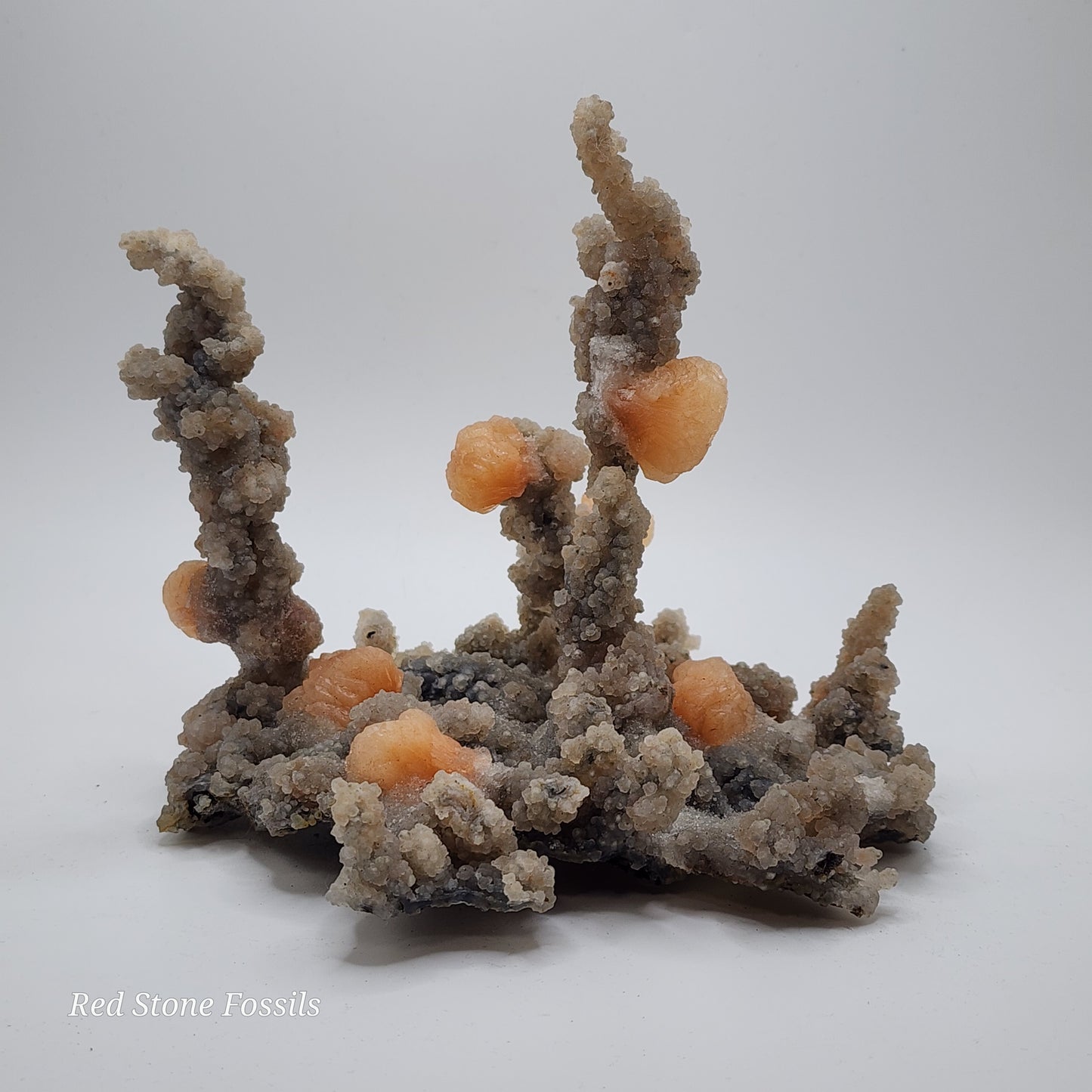 Superb Stilbite on Towers of Chalcedony