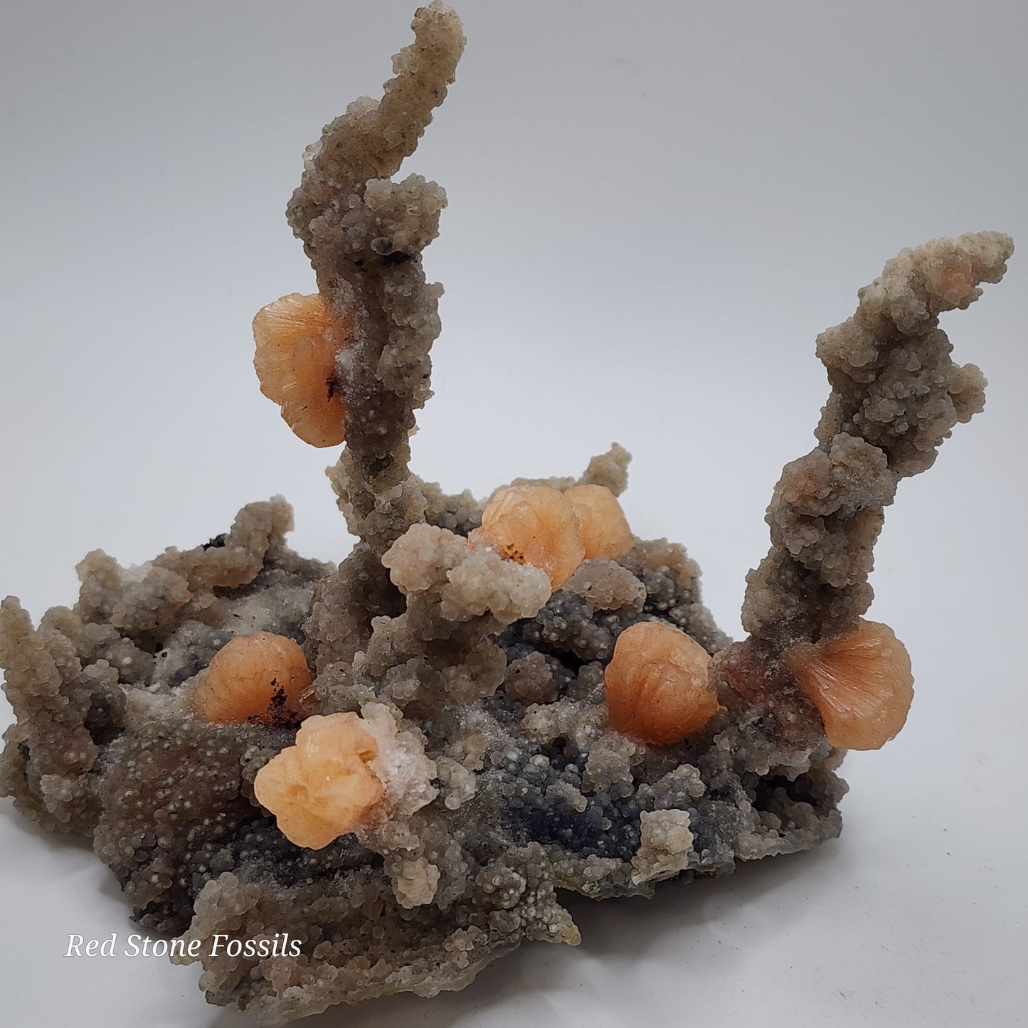 Superb Stilbite on Towers of Chalcedony