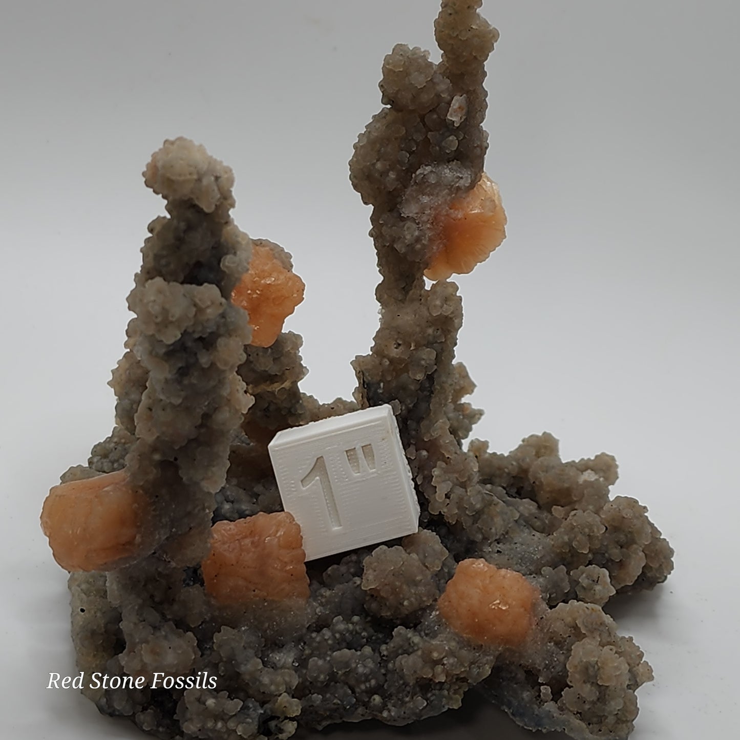 Superb Stilbite on Towers of Chalcedony