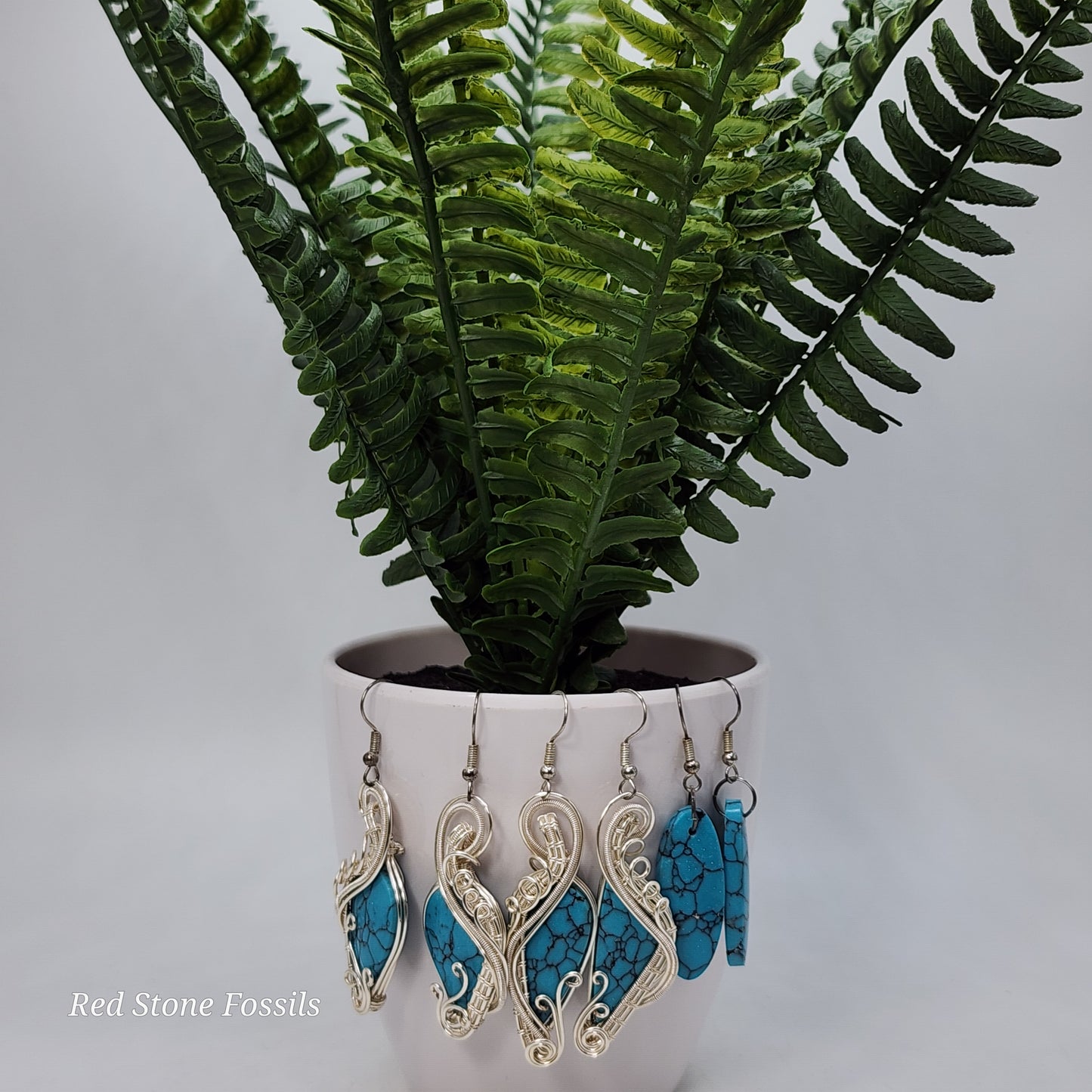 Three styles of Turquoise Earrings