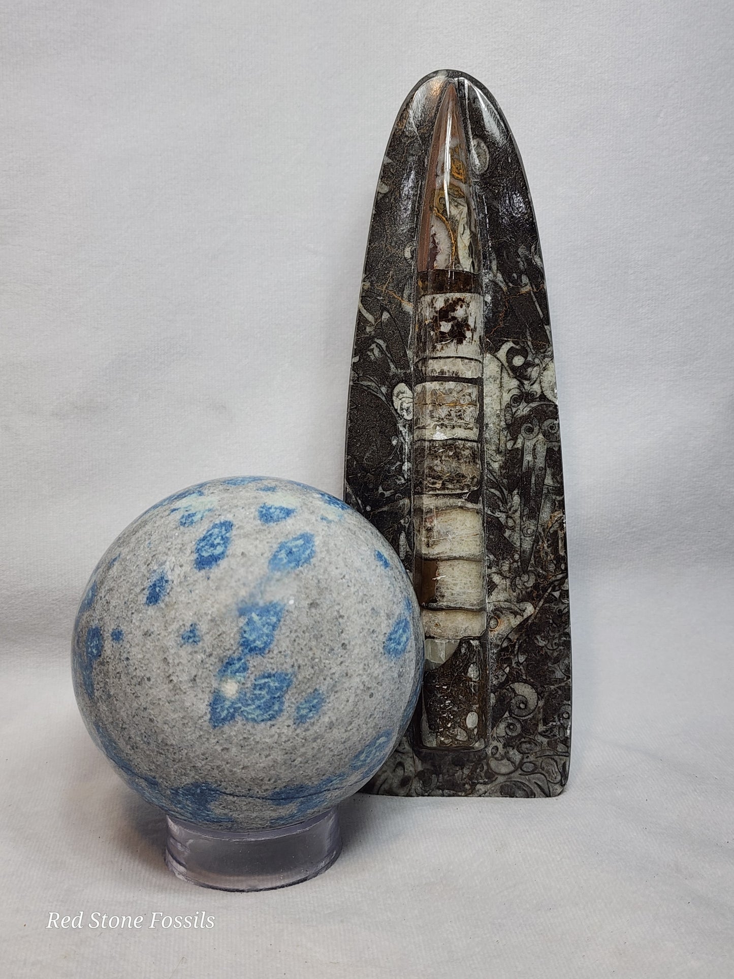 Captivating K2 Jasper (Raindrop Azurite) Sphere