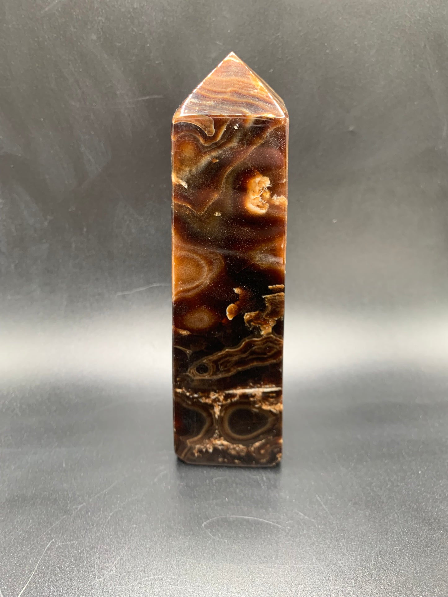 Chocolate Brown Calcite Tower