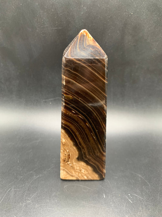 Deep Brown Calcite Tower