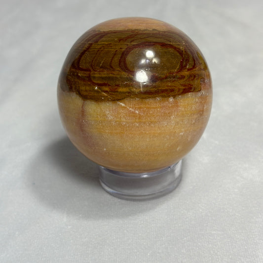 Brown Banded Calcite Sphere