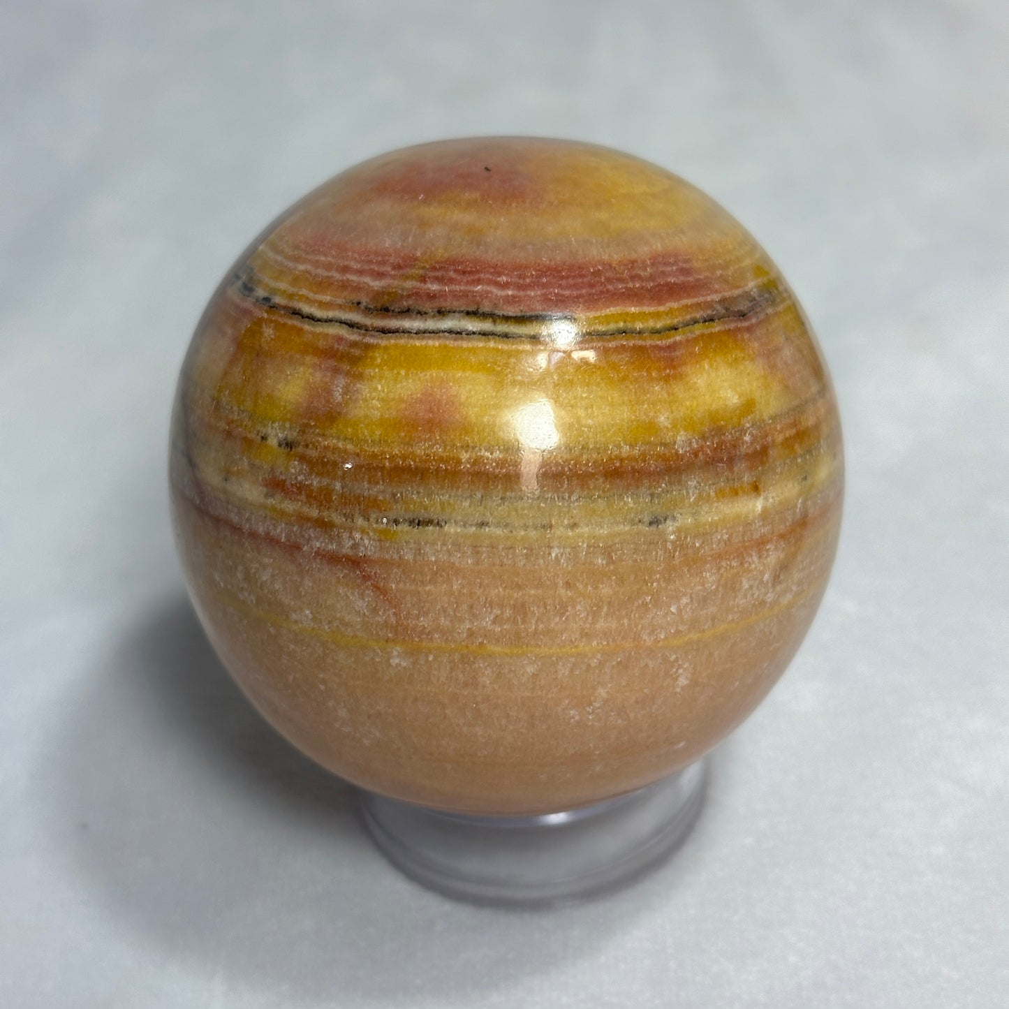 Brown Banded Calcite Sphere