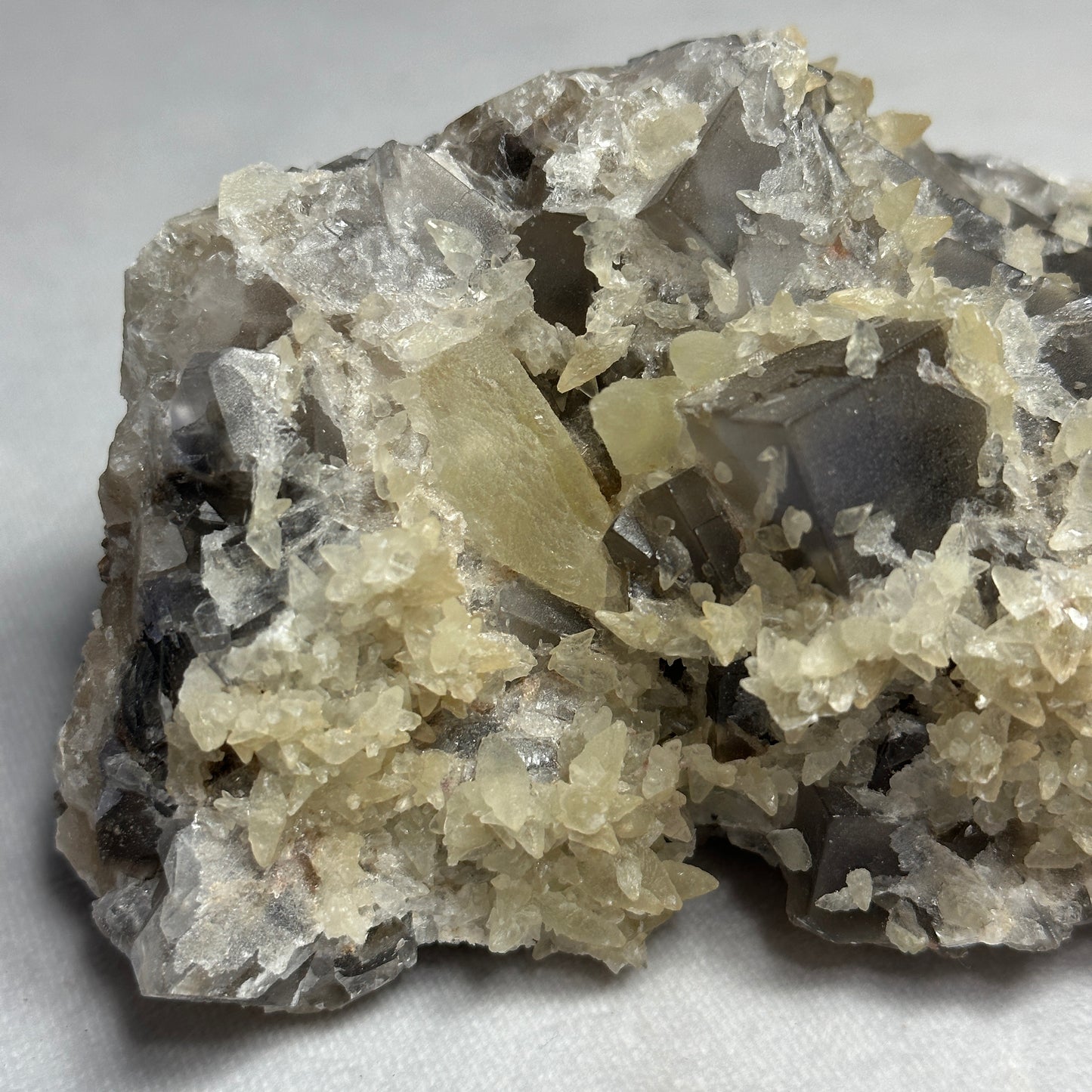 Lovely Dogtooth Calcite and Fluorite